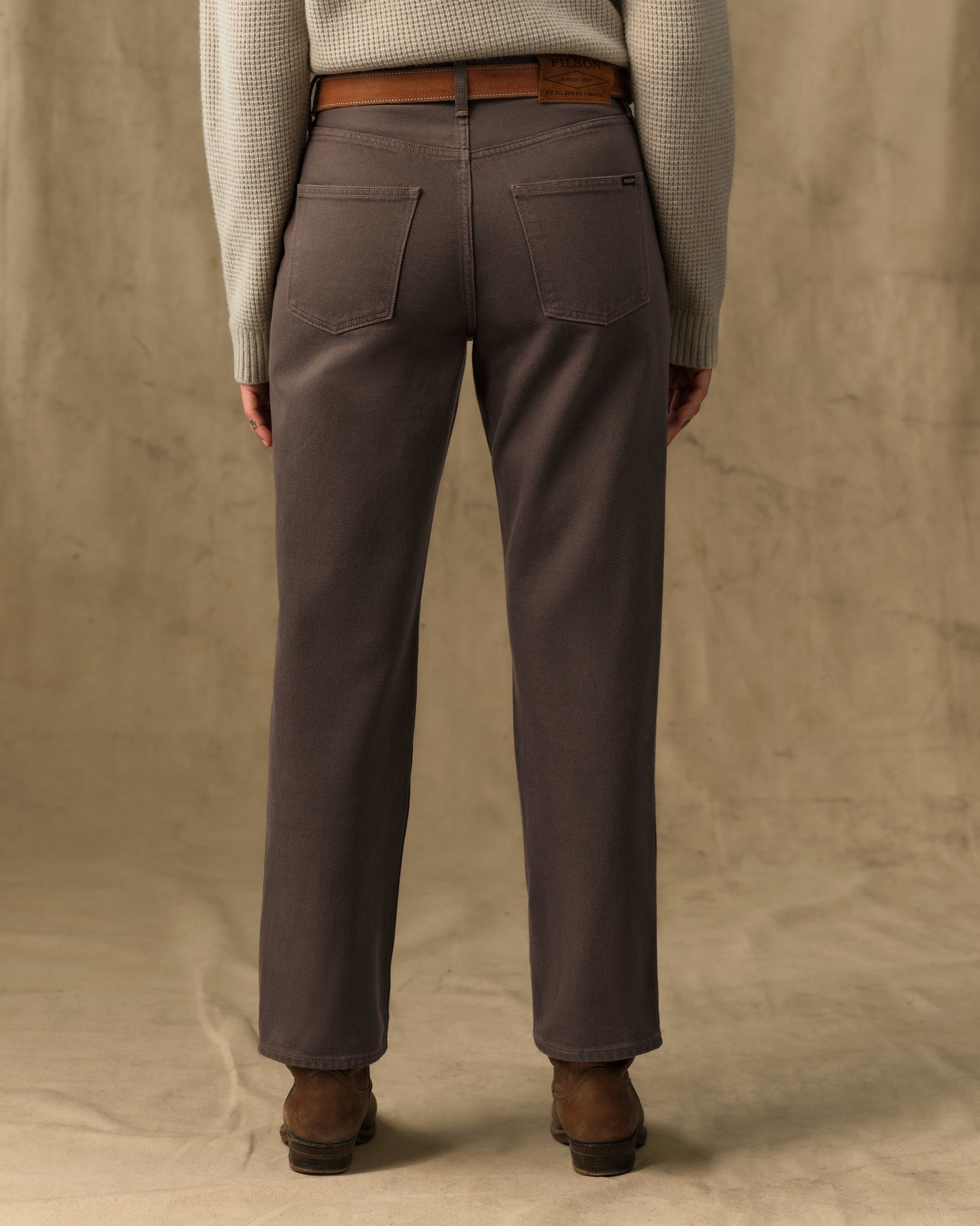 Women's 14-oz. Straight-Leg Jeans - Slate Brown - Image 2