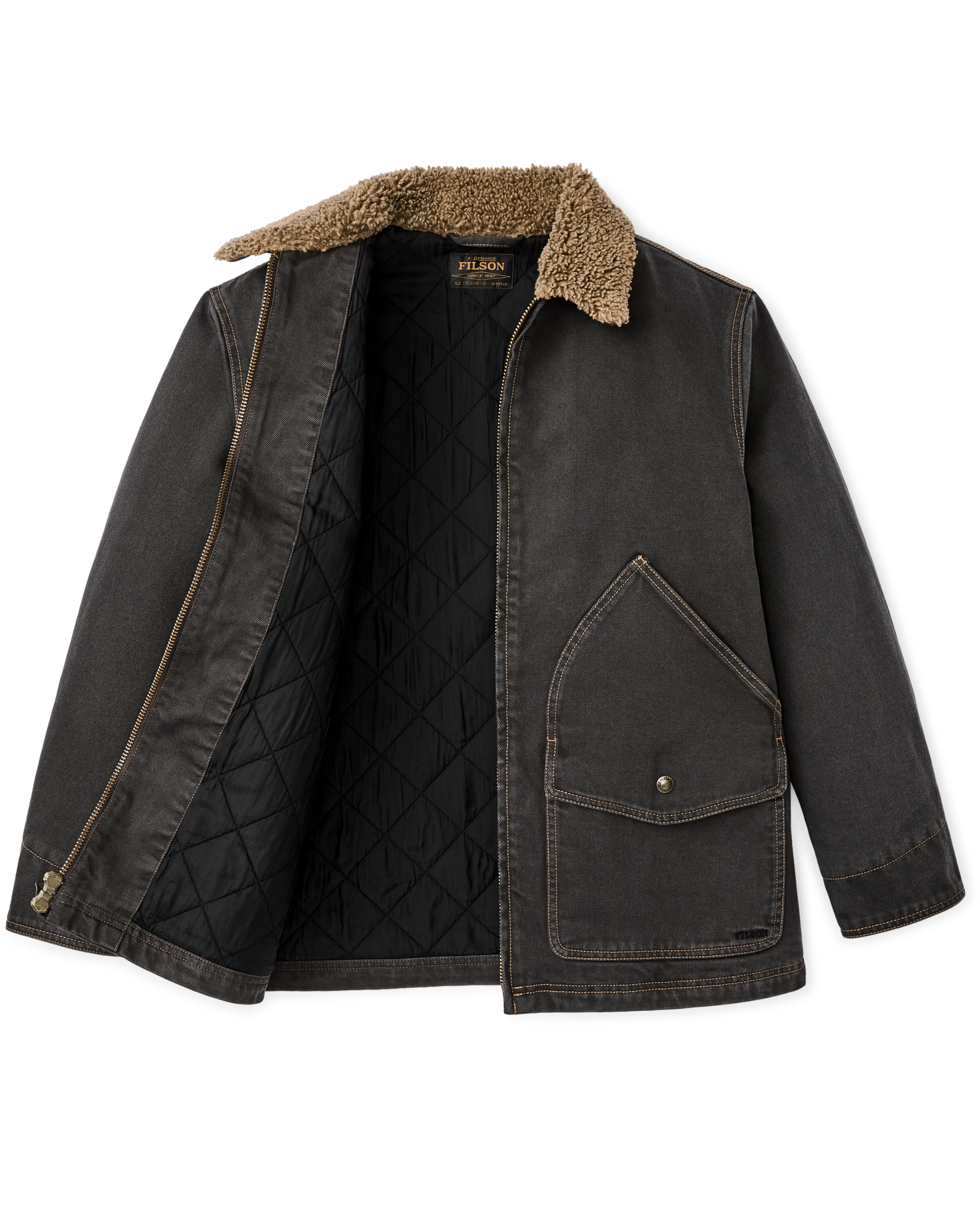 Women's Insulated Denim Outfitter Coat - Black - Image 2