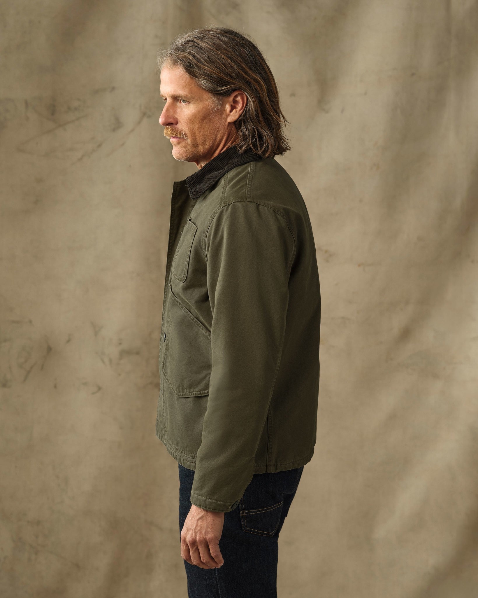 Insulated Canvas Outfitter Jacket - Dark Olive - Image 4