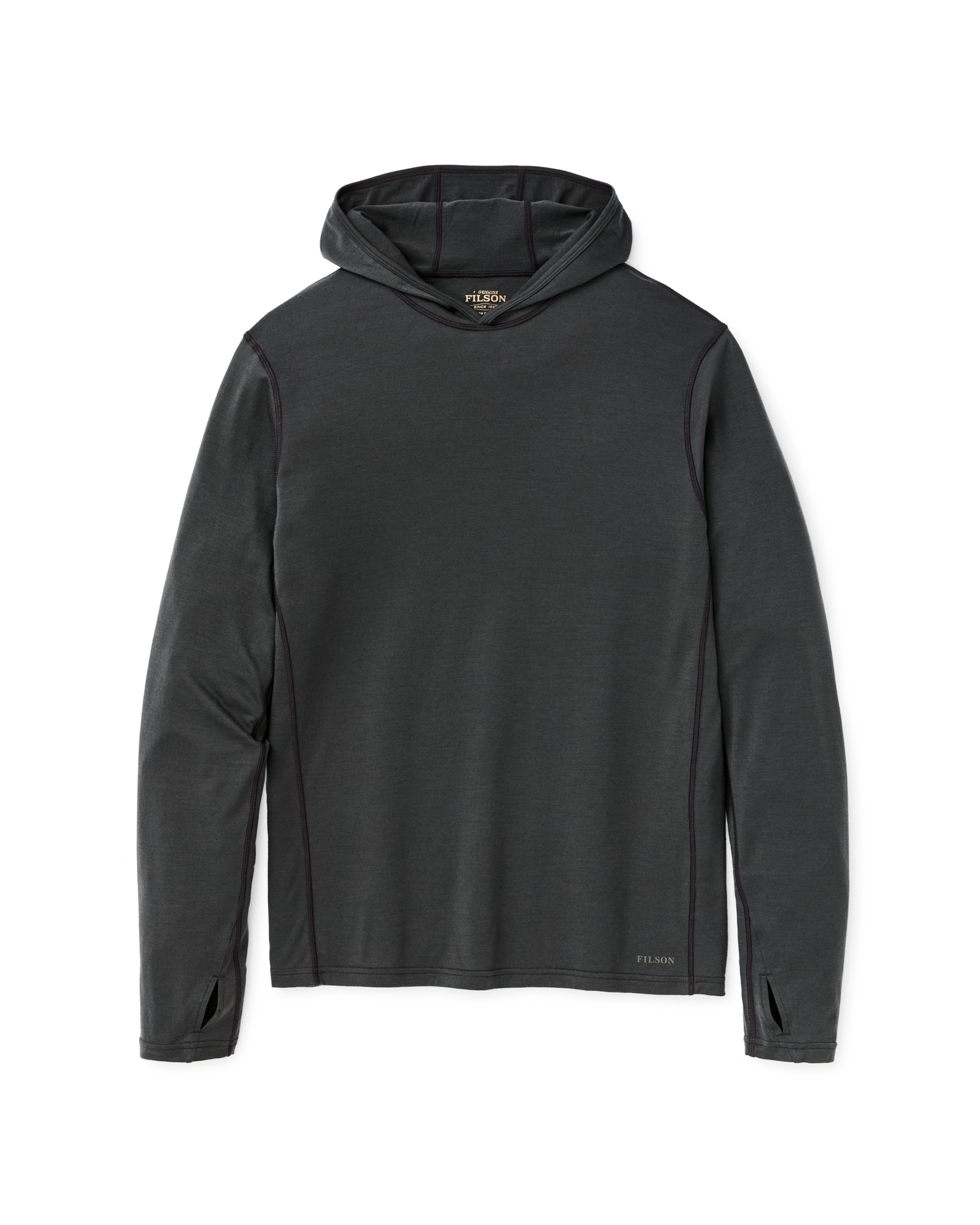 Wool-Blend UPF Hoodie - Raven - Image 2