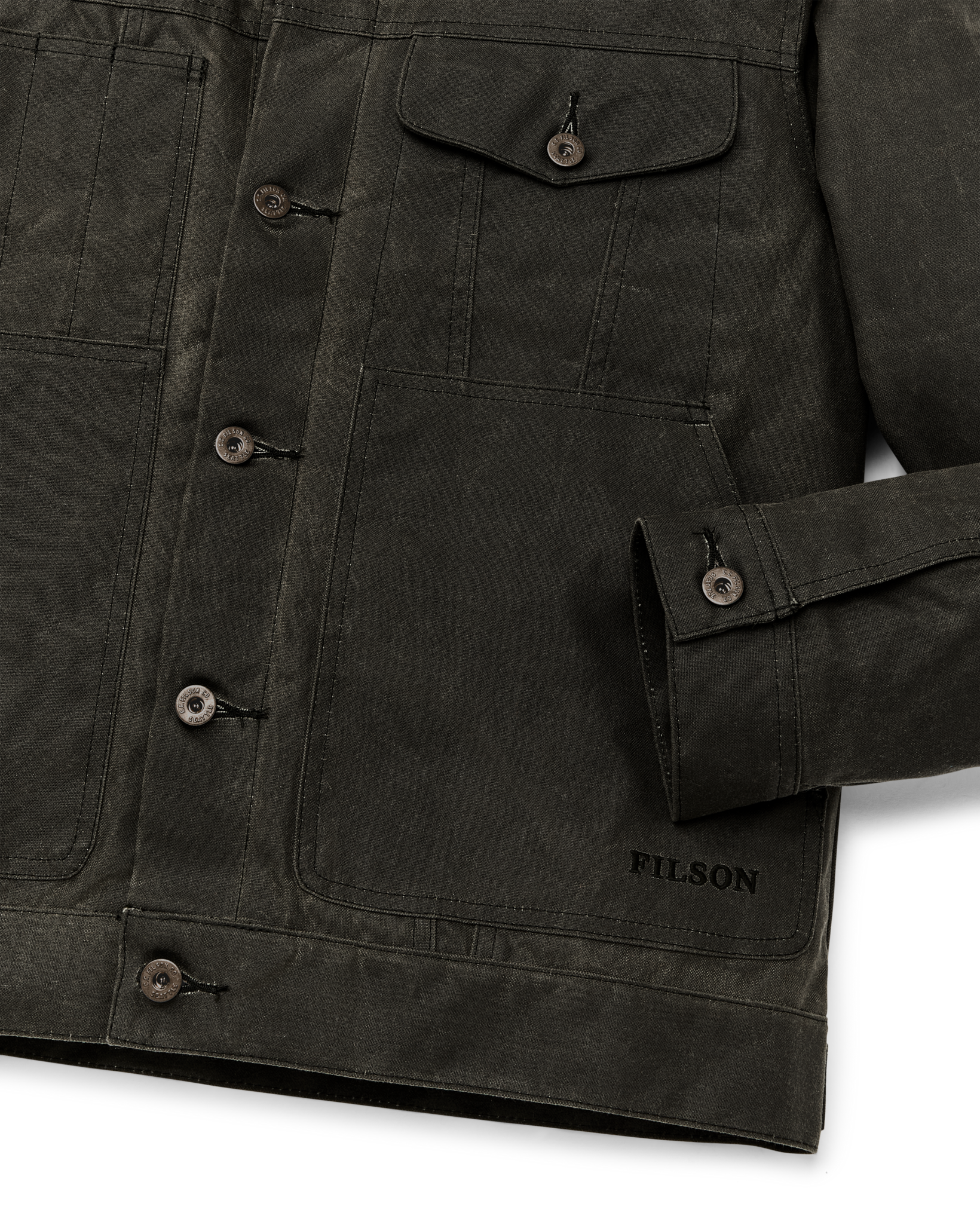 Tin Cloth Short Lined Cruiser Jacket - Beluga - Image 7