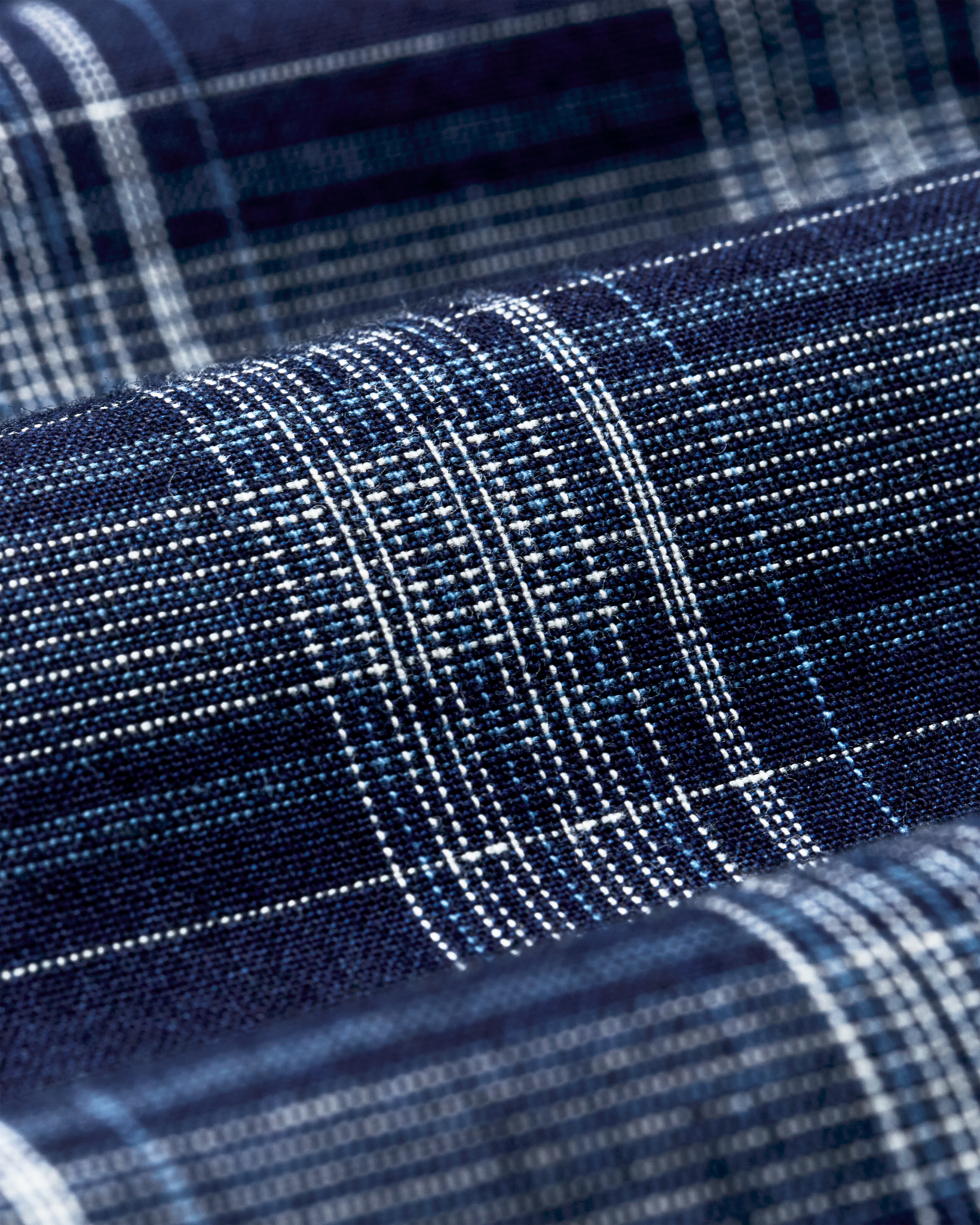 Chambray Button-Down Shirt - Dark Indigo Plaid - Image 8