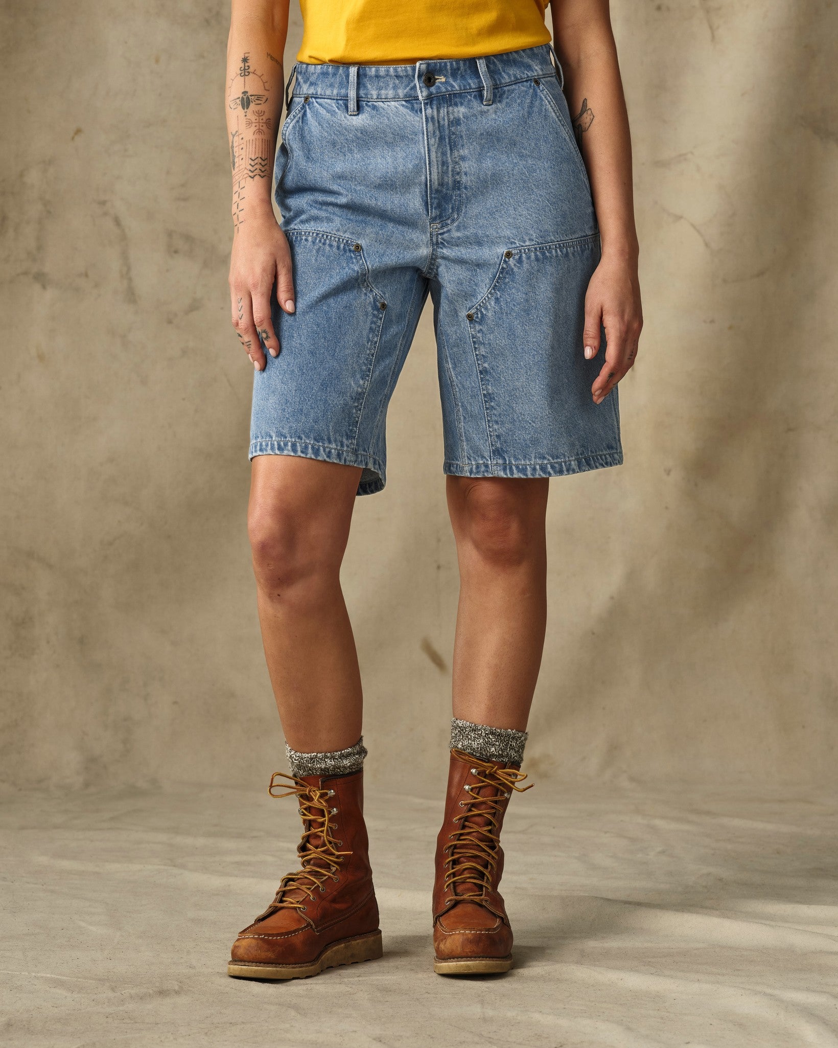 Women's 11-oz. Denim Work Shorts - Medium Indigo - Image 2