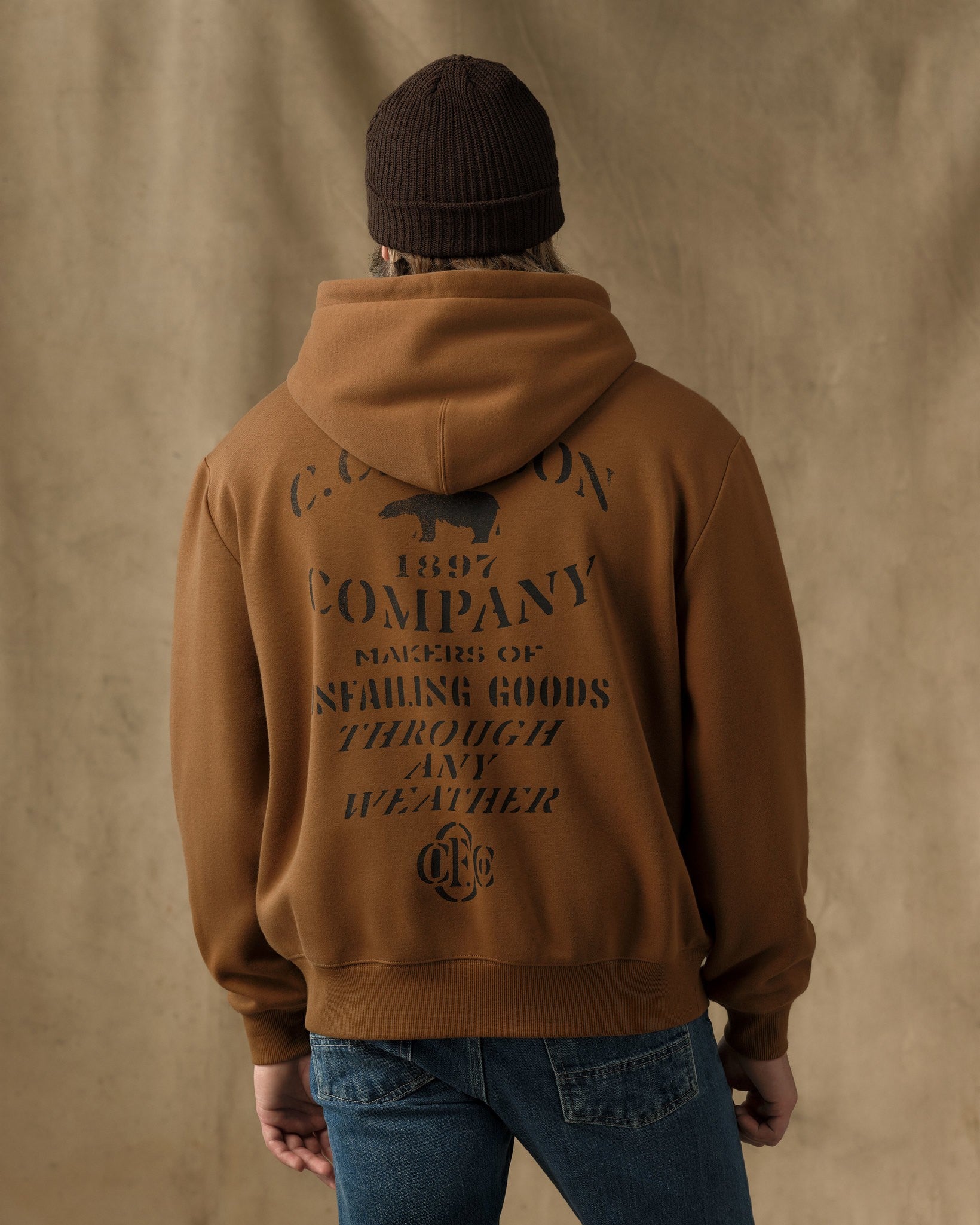 Stencil Graphic Hoodie - Whiskey - Image 5