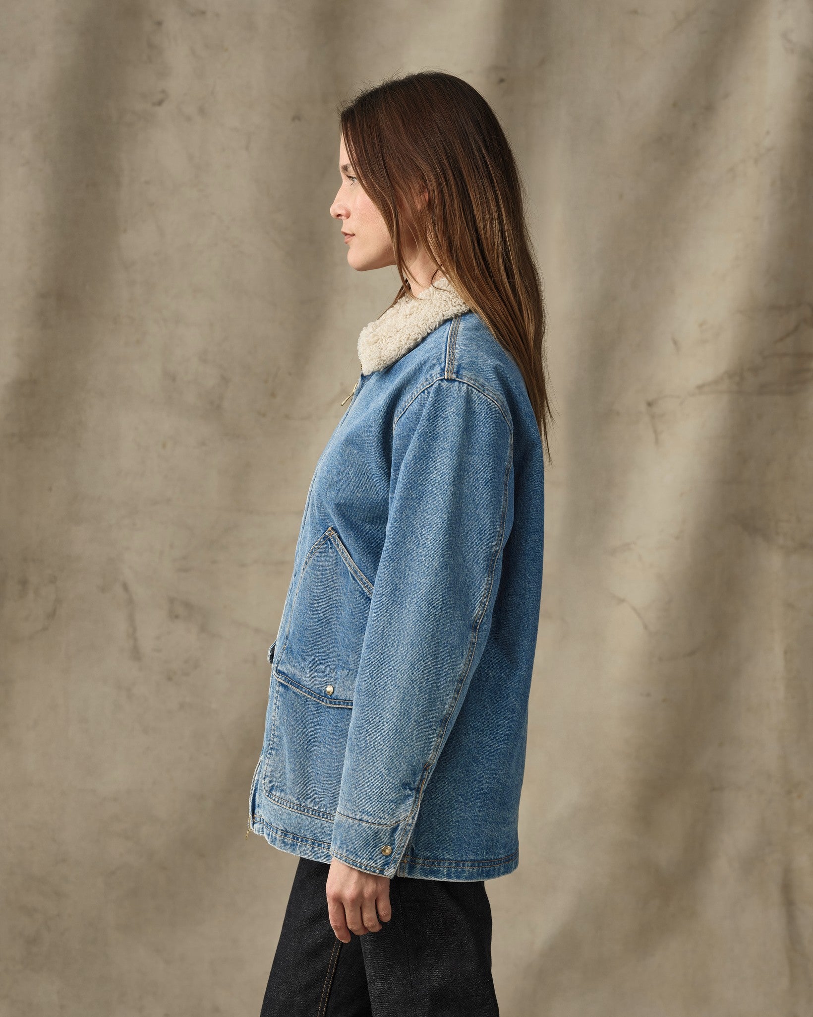 Women's Insulated Denim Outfitter Coat - Vintage Indigo - Image 4