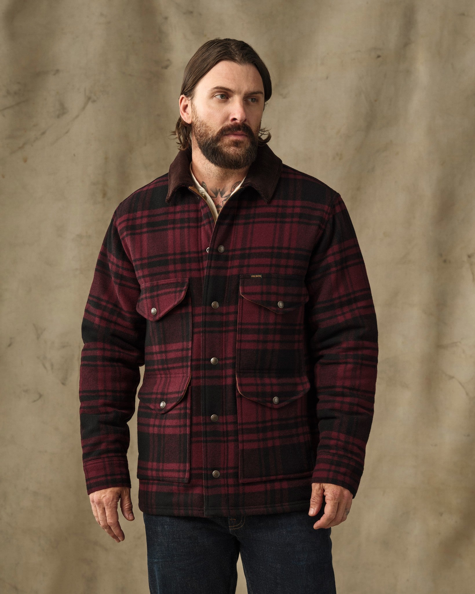 Spokane Insulated Cruiser Jacket - Port / Black Plaid