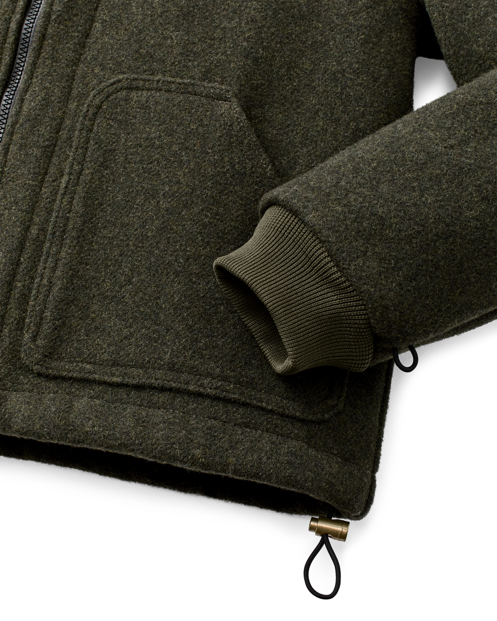 Mackinaw Wool Jacket Liner - Forest Green - Image 4