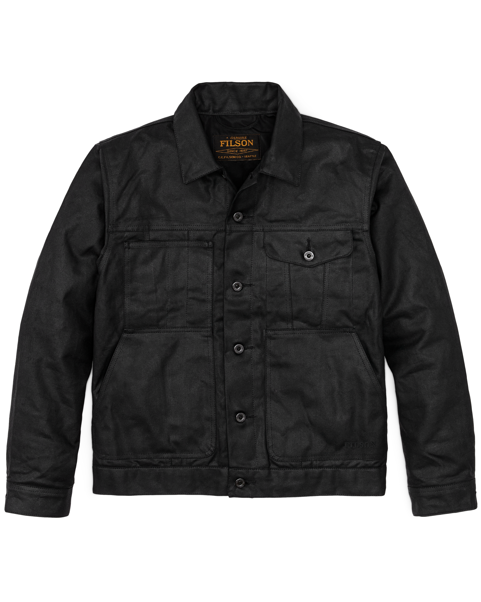 Tin Cloth Short Lined Cruiser Jacket - Black - Image 3