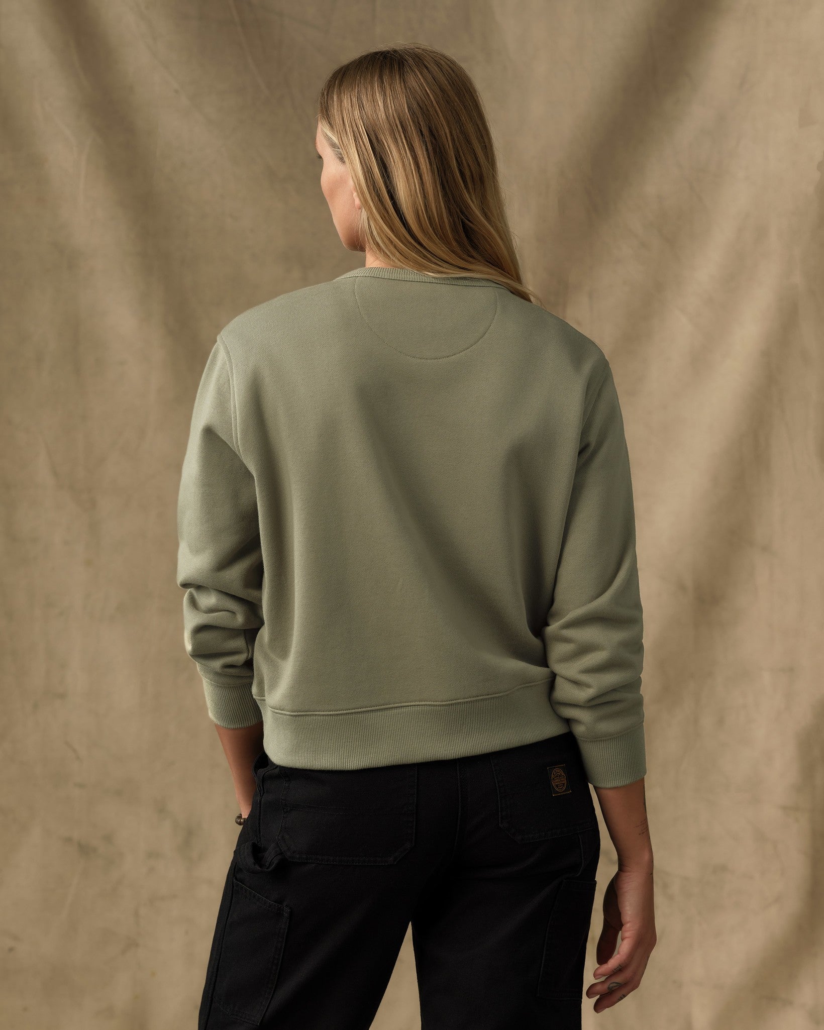 Women's French Terry Crewneck - Olive Branch - Image 2