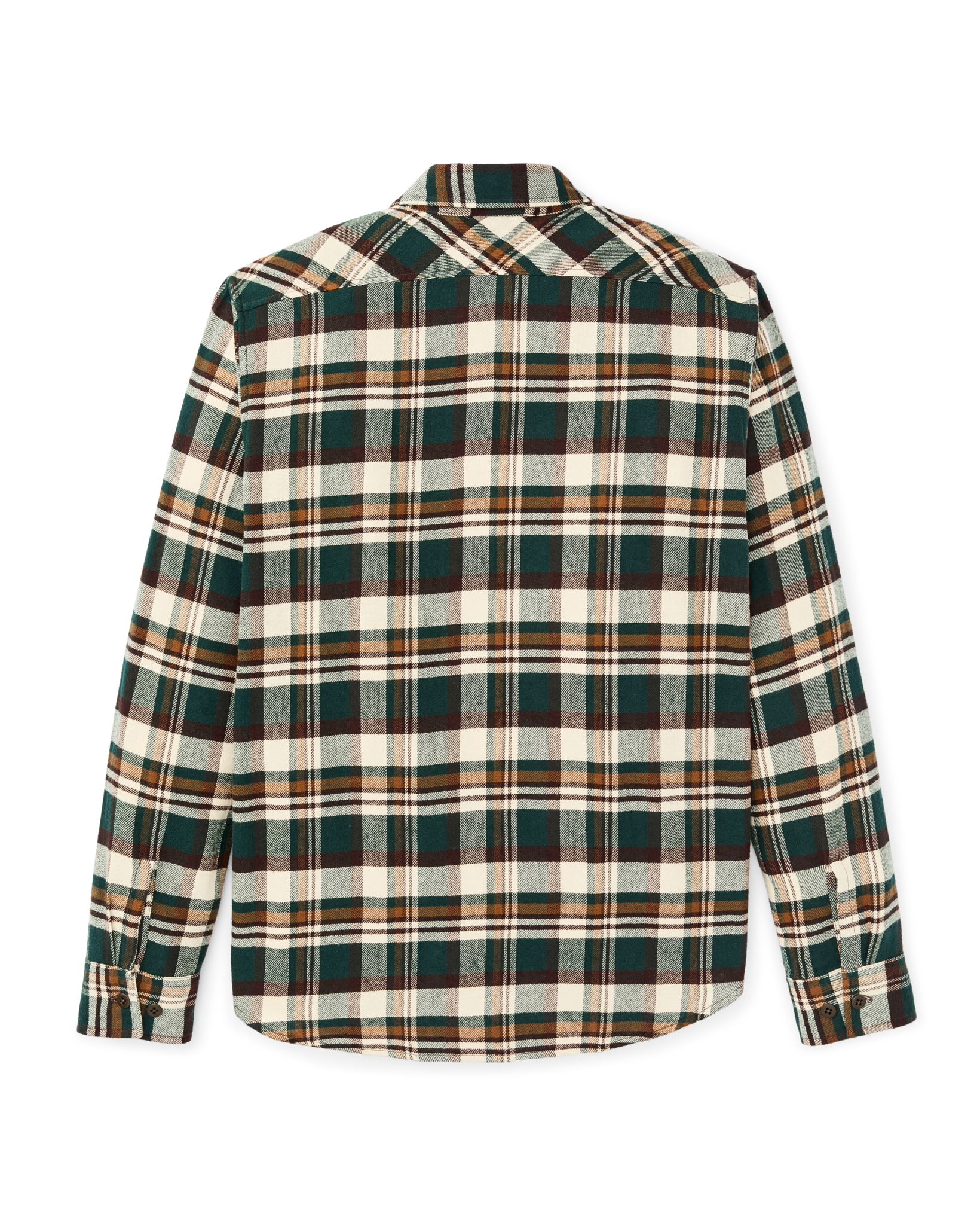 Rangeland Flannel Shirt - Green / Bronze Plaid - Image 5