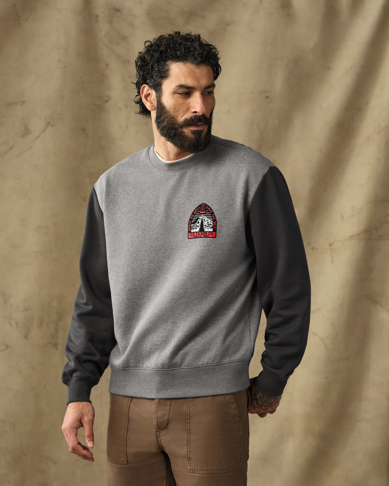 Forestry Graphic Crewneck Sweatshirt - Vintage Heather Gray