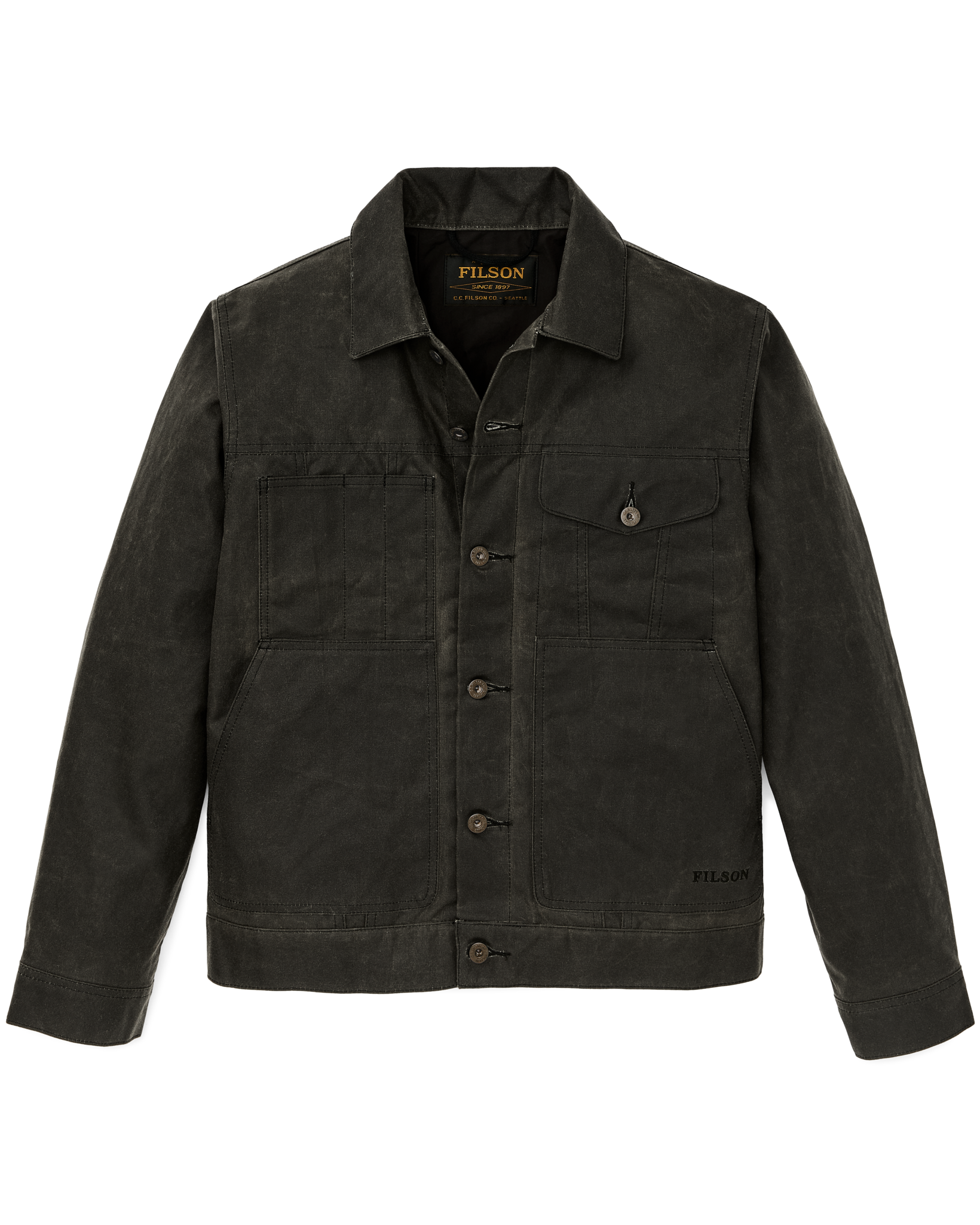 Tin Cloth Short Lined Cruiser Jacket - Beluga - Image 4