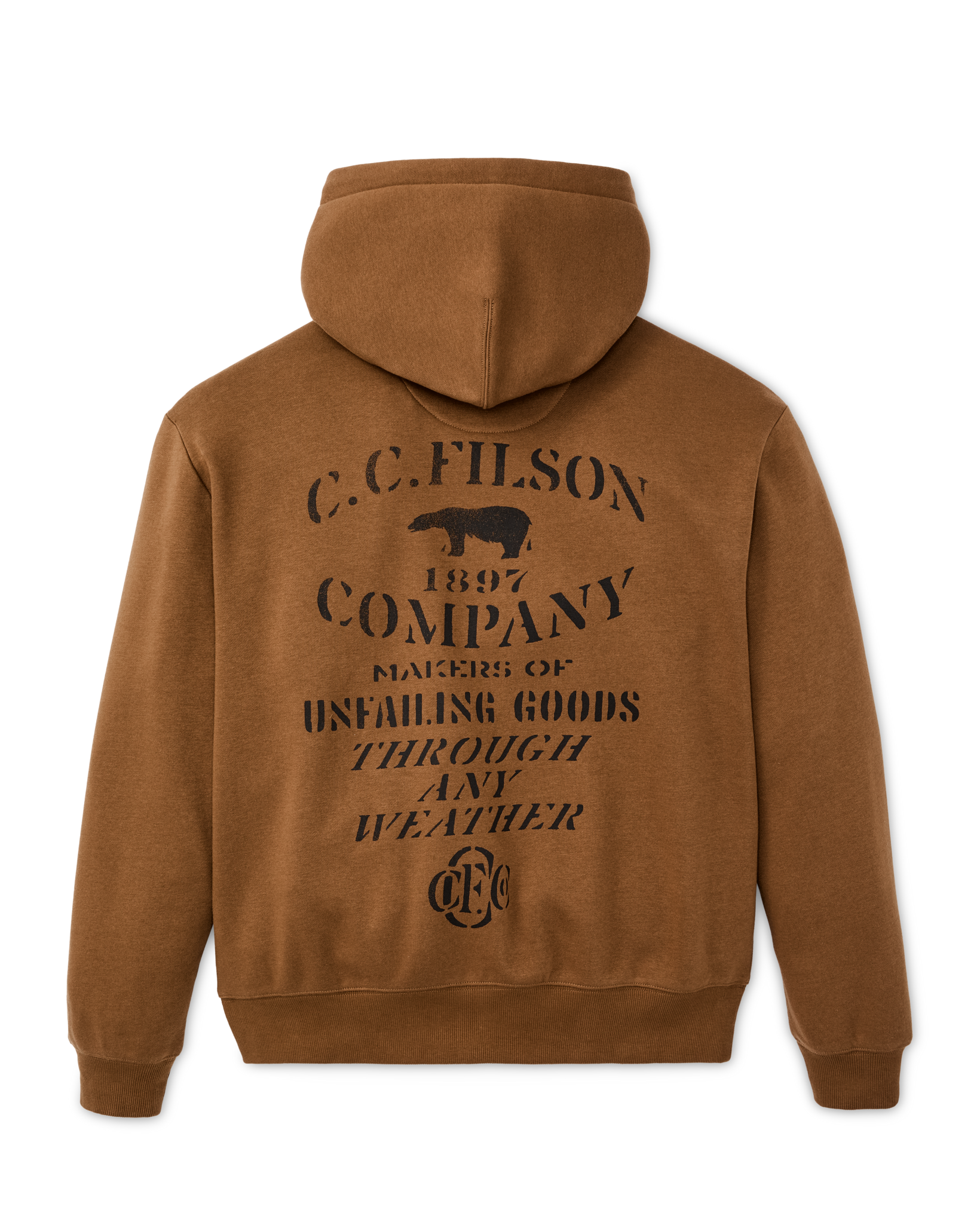 Stencil Graphic Hoodie - Whiskey - Image 4