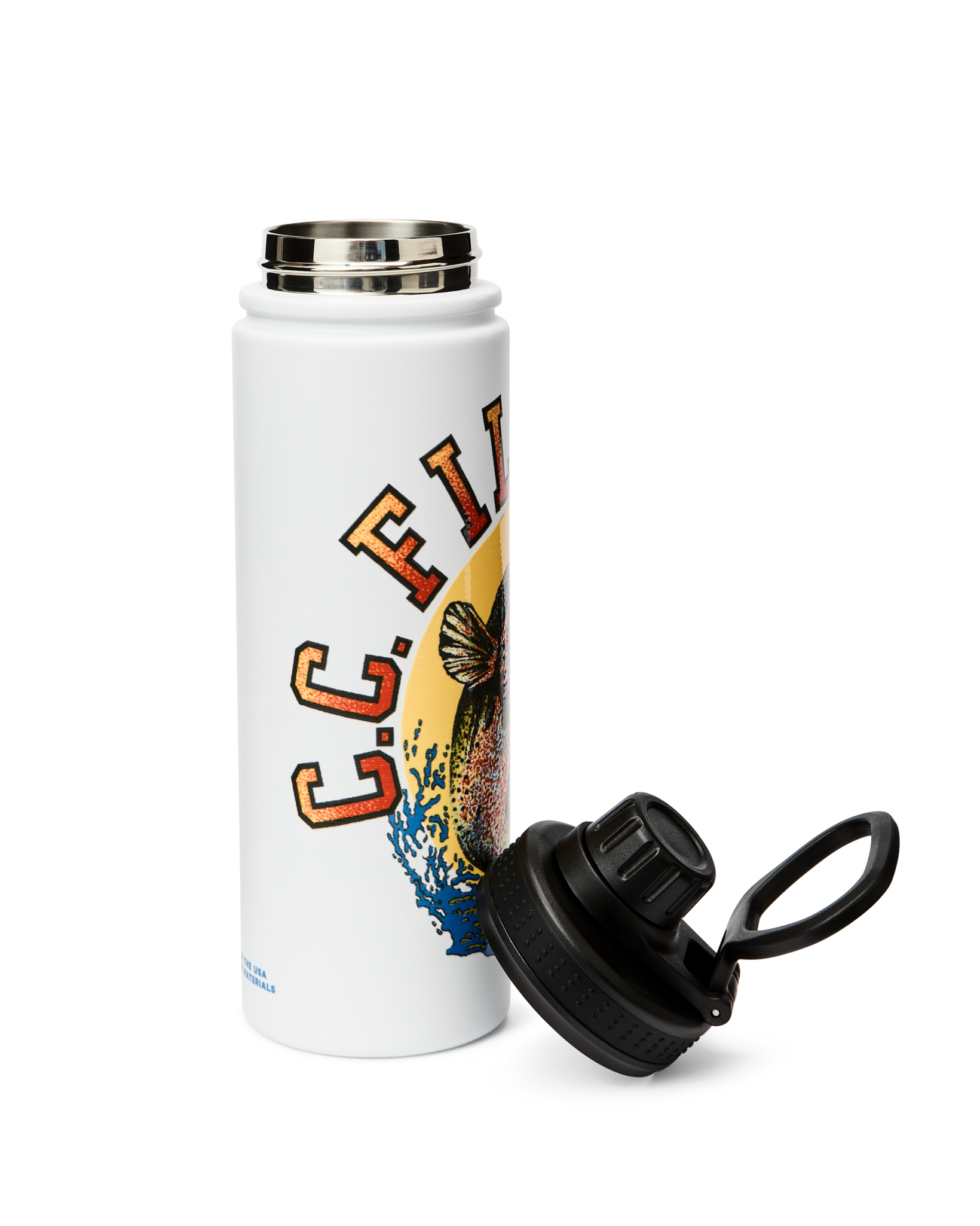 Dry Fly Insulated Water Bottle - White - Image 2