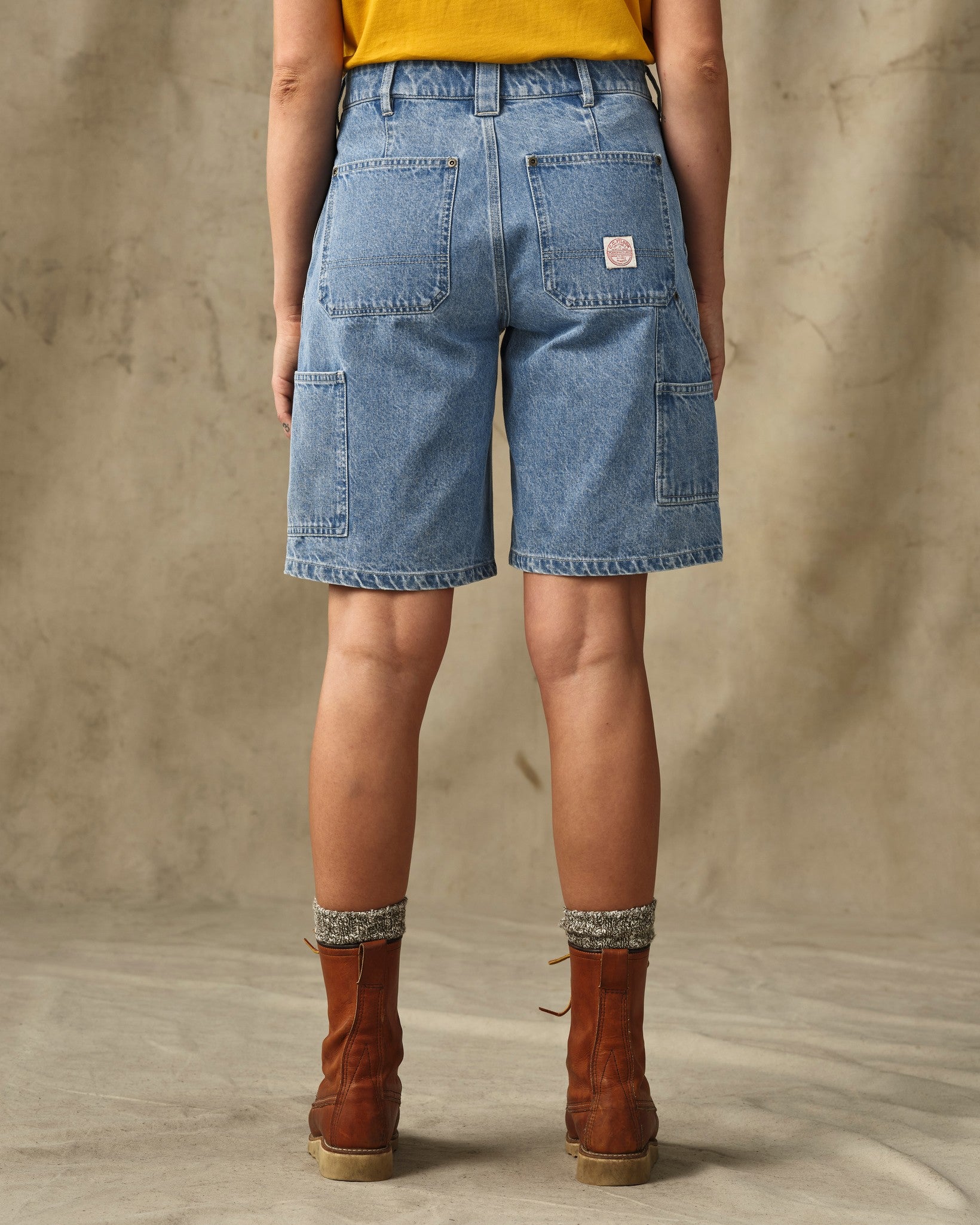 Women's 11-oz. Denim Work Shorts - Medium Indigo - Image 3