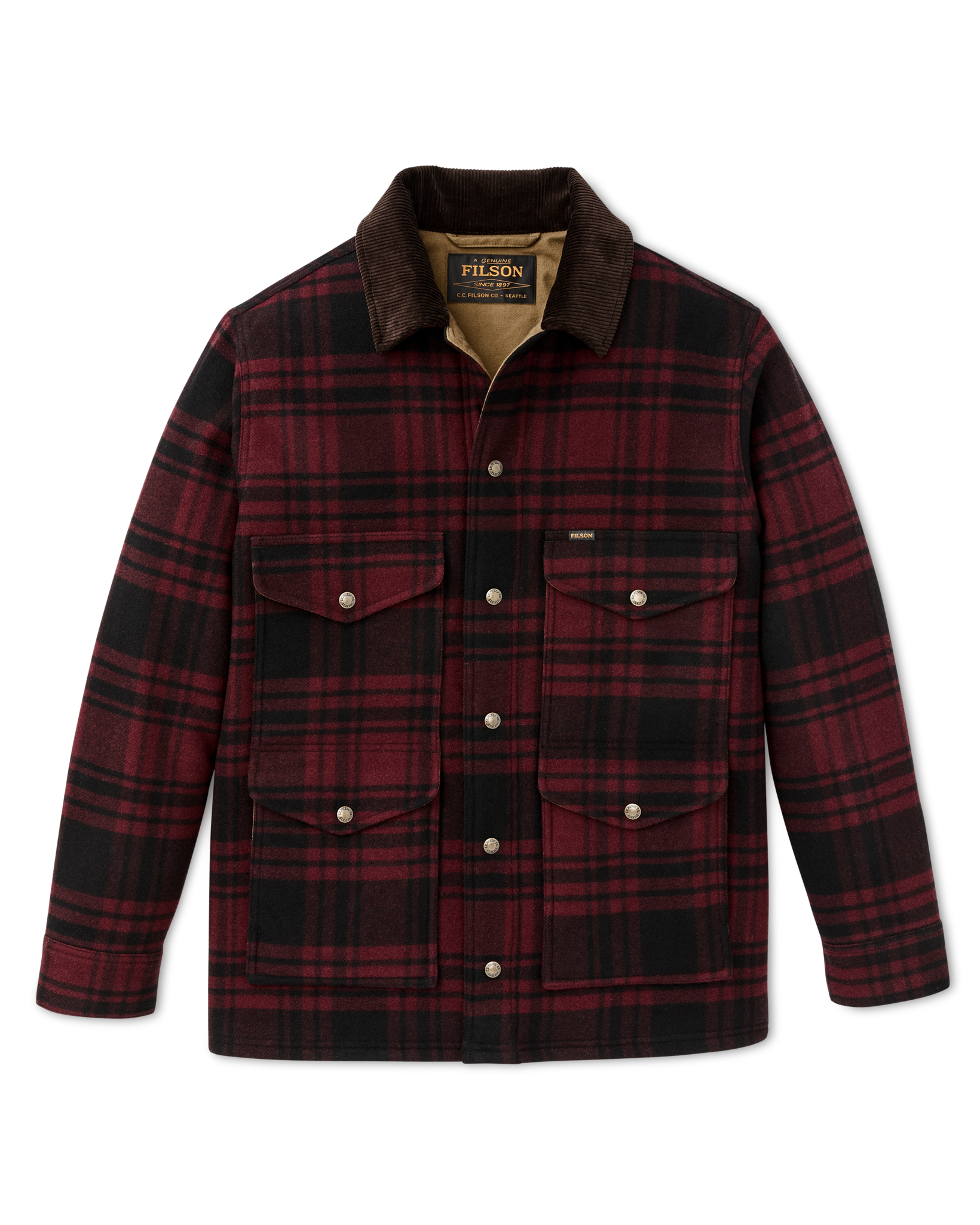 Spokane Insulated Cruiser Jacket - Port / Black Plaid - Image 5