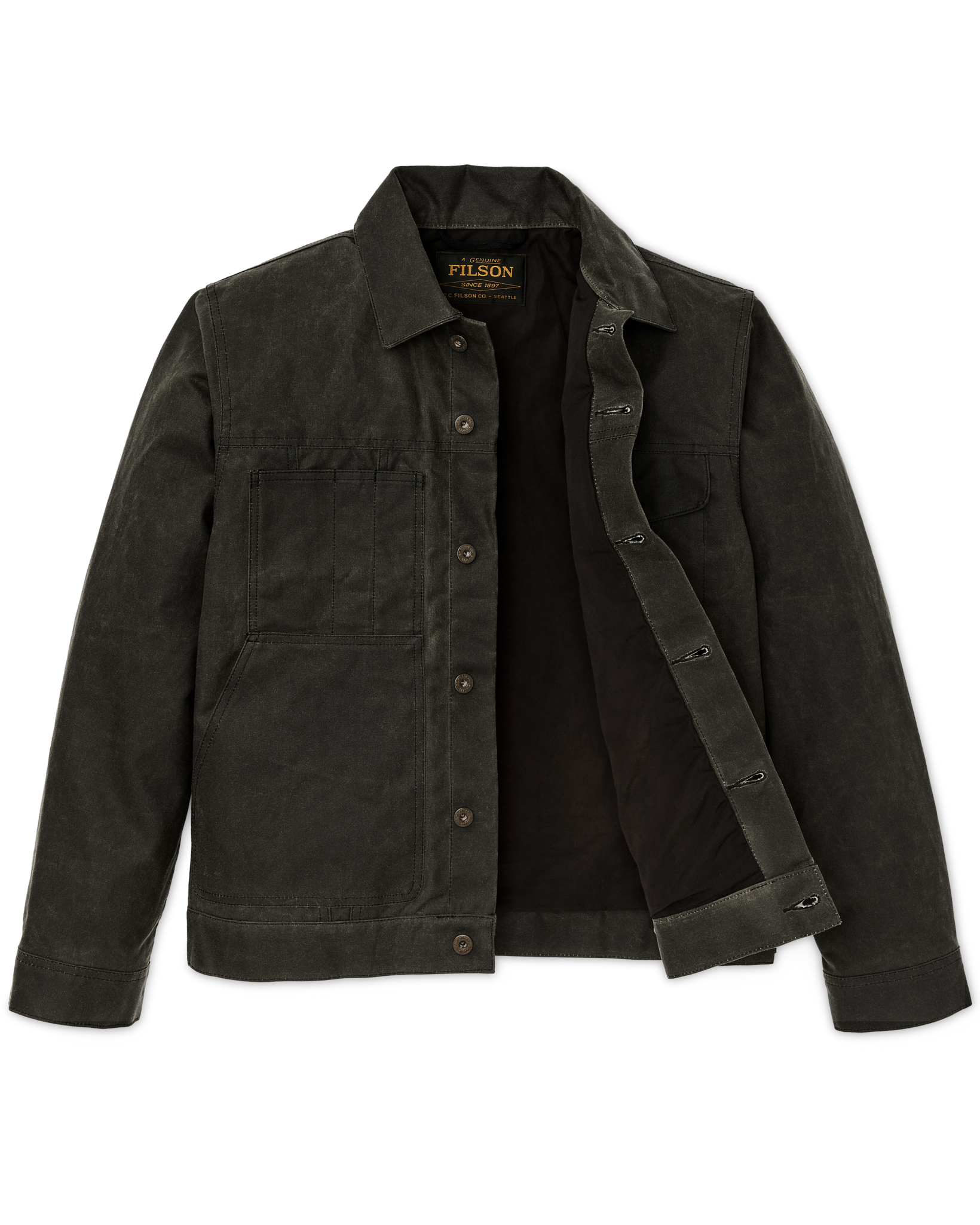 Tin Cloth Short Lined Cruiser Jacket - Beluga - Image 5