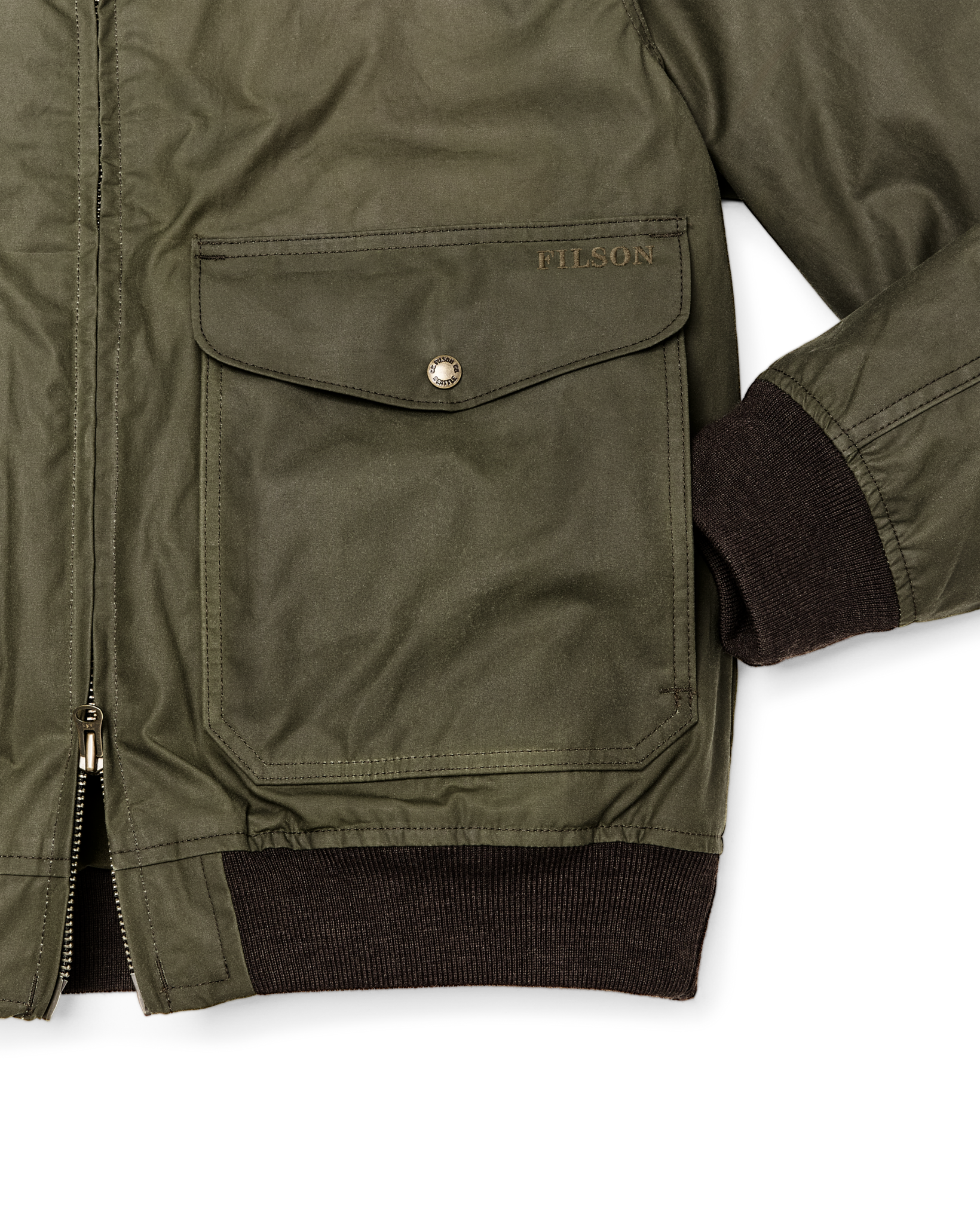 Cover Cloth Bomber Jacket - Marsh Olive - Image 6