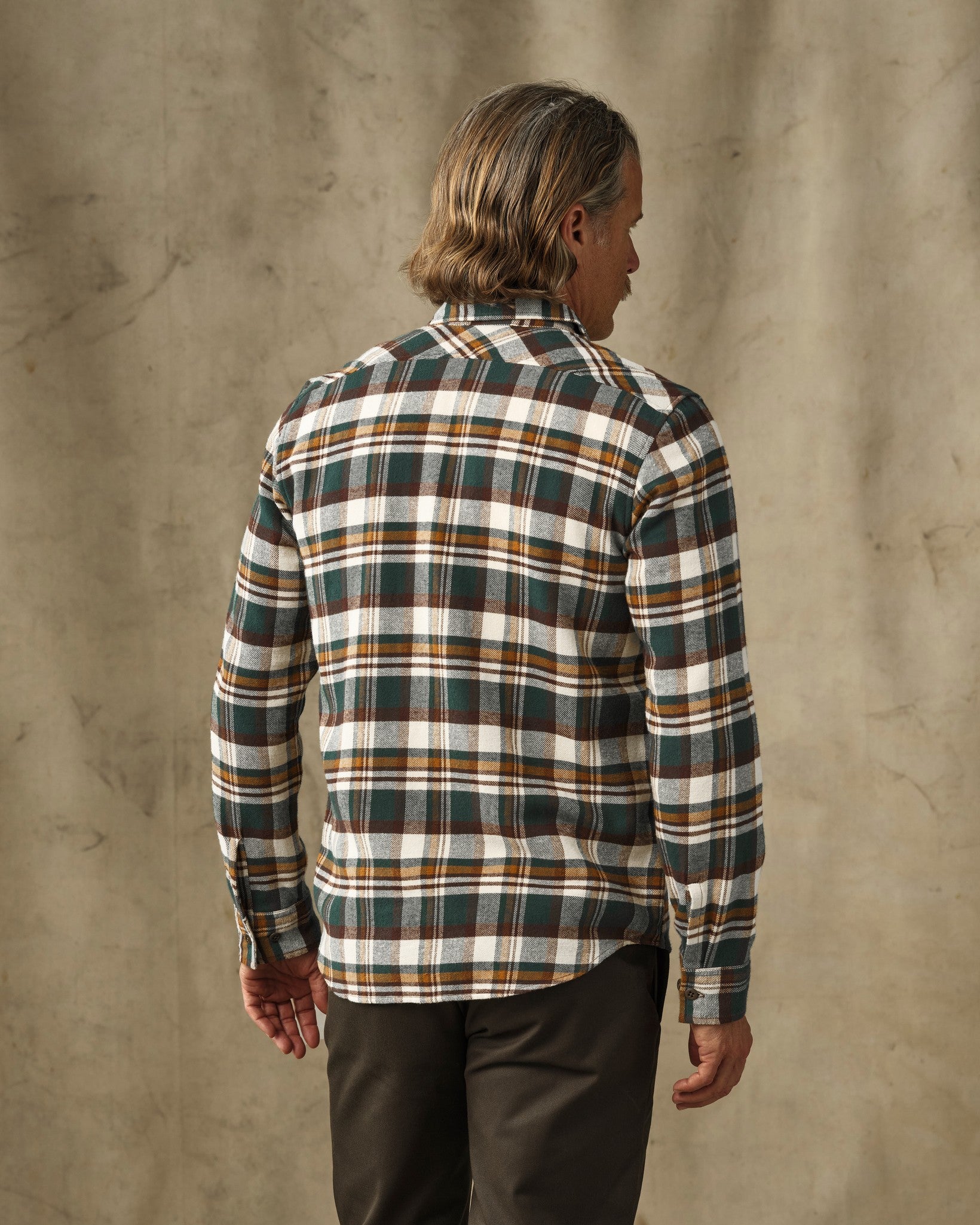 Rangeland Flannel Shirt - Green / Bronze Plaid - Image 2