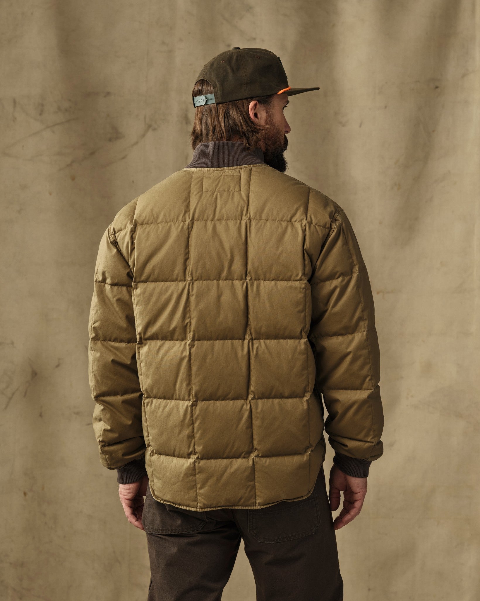 Heritage Cotton Down Jacket - Light Brown - Image 2