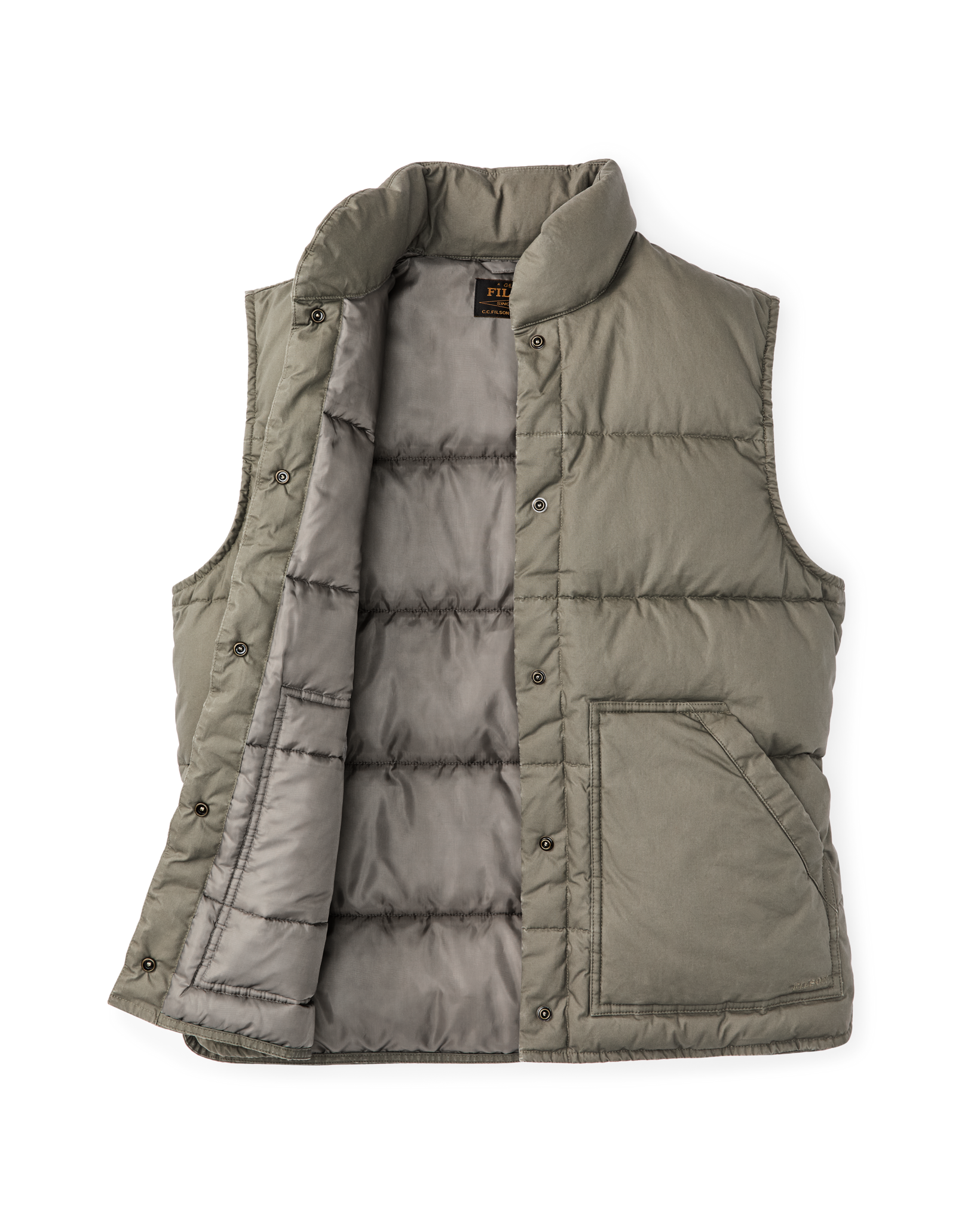 Women's Heritage Cotton Down Vest - Smokey Olive - Image 5