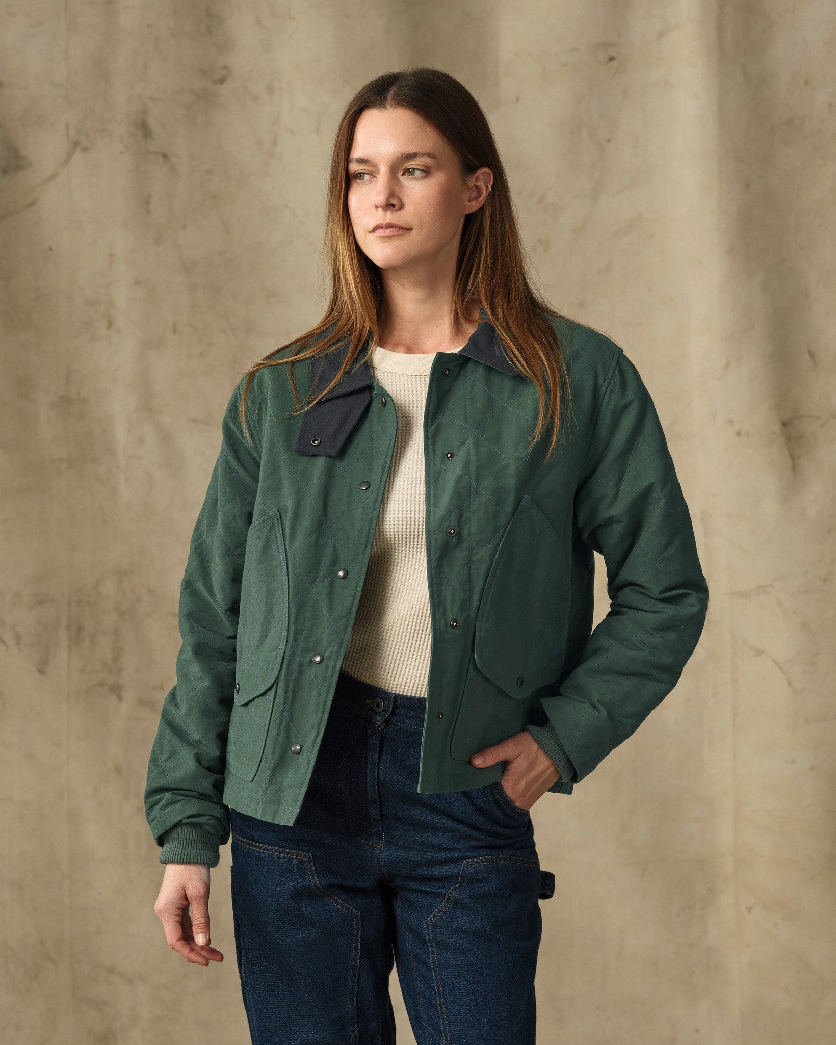 Women's Quilted Outfitter Jacket - Deep Forest - Image 3