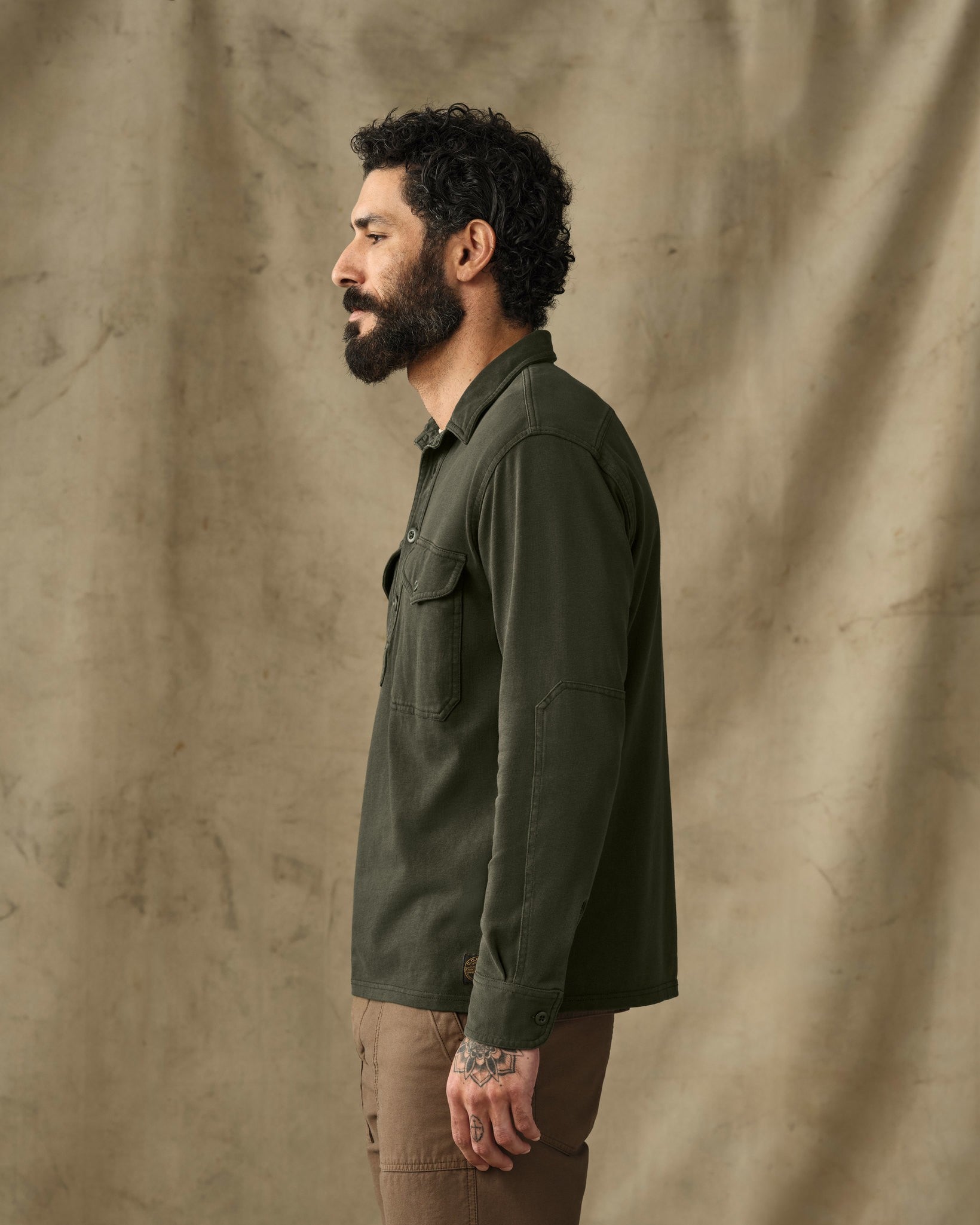 Field Knit Pullover Shirt - Dark Timber - Image 3