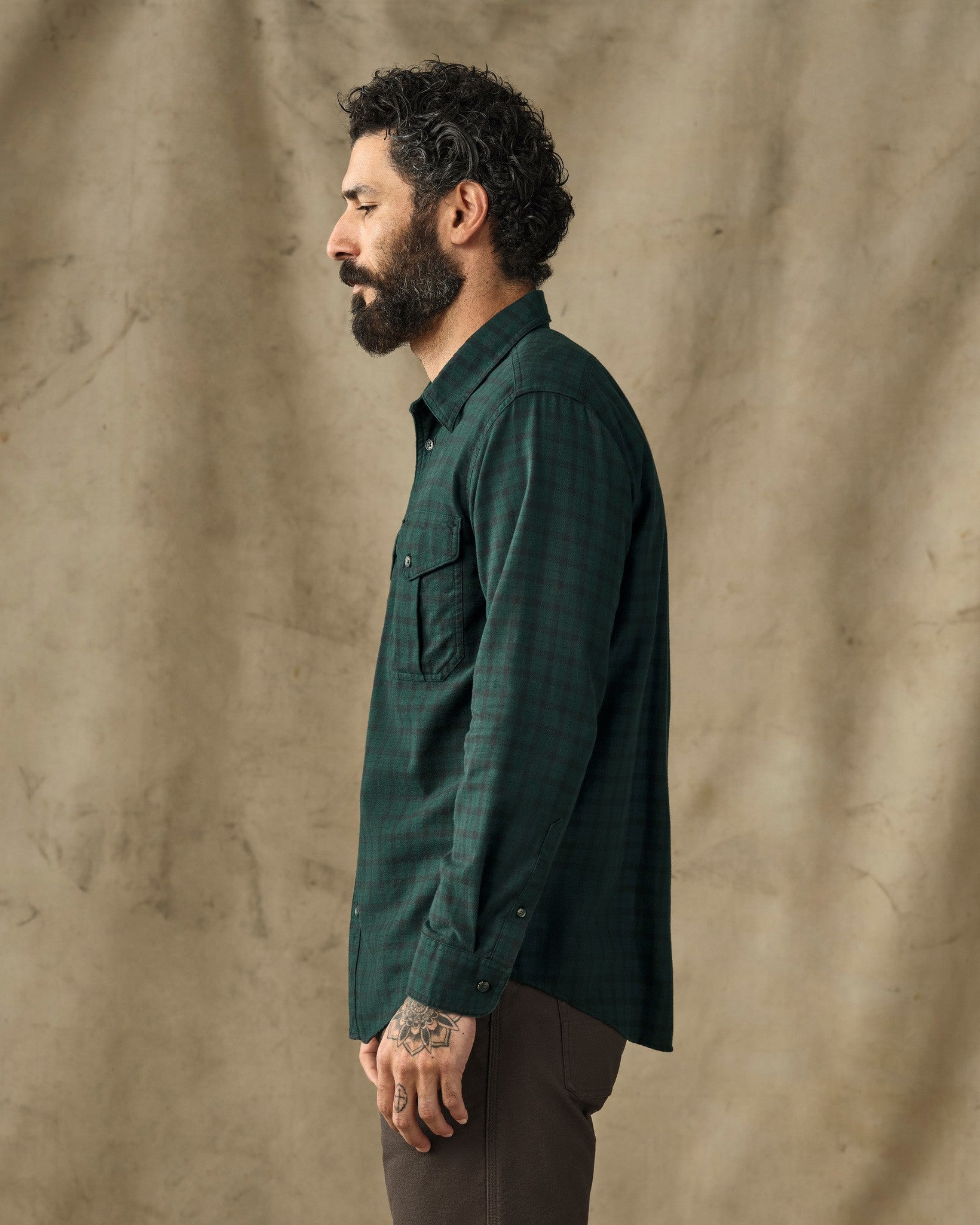 Lightweight Alaskan Guide Shirt - Pine / Black Plaid - Image 3