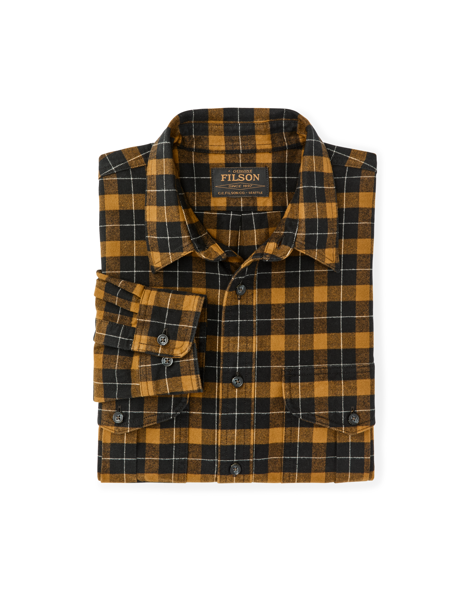 Alaskan Guide Shirt - Black / Gold Plaid - Image 7