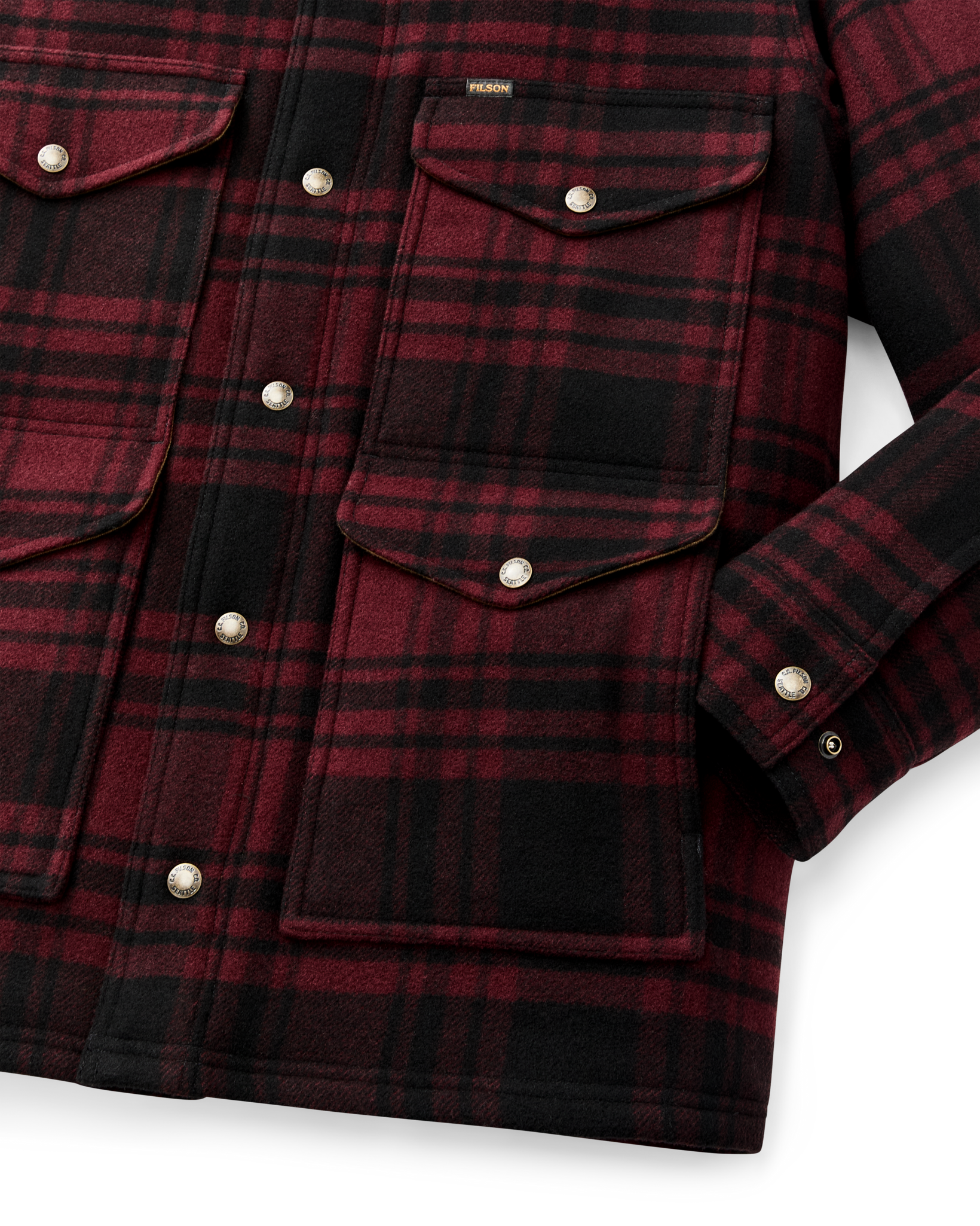 Spokane Insulated Cruiser Jacket - Port / Black Plaid - Image 8