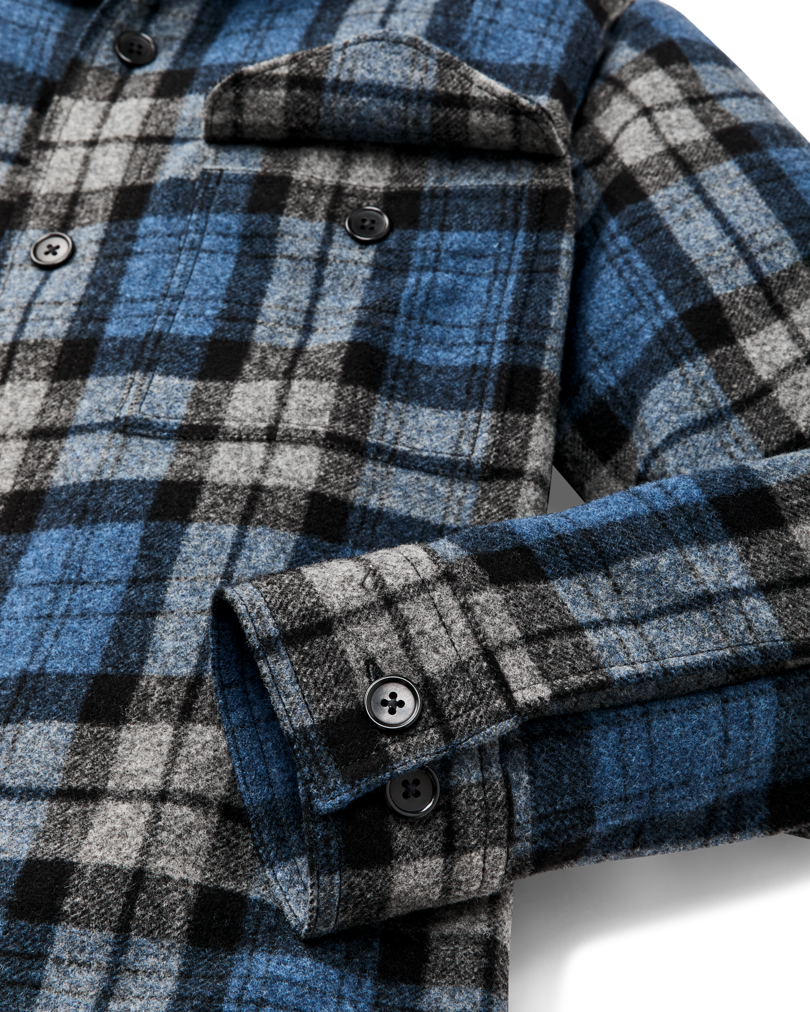 Wool Jac-Shirt - Blue / Heather Gray Plaid - Image 7
