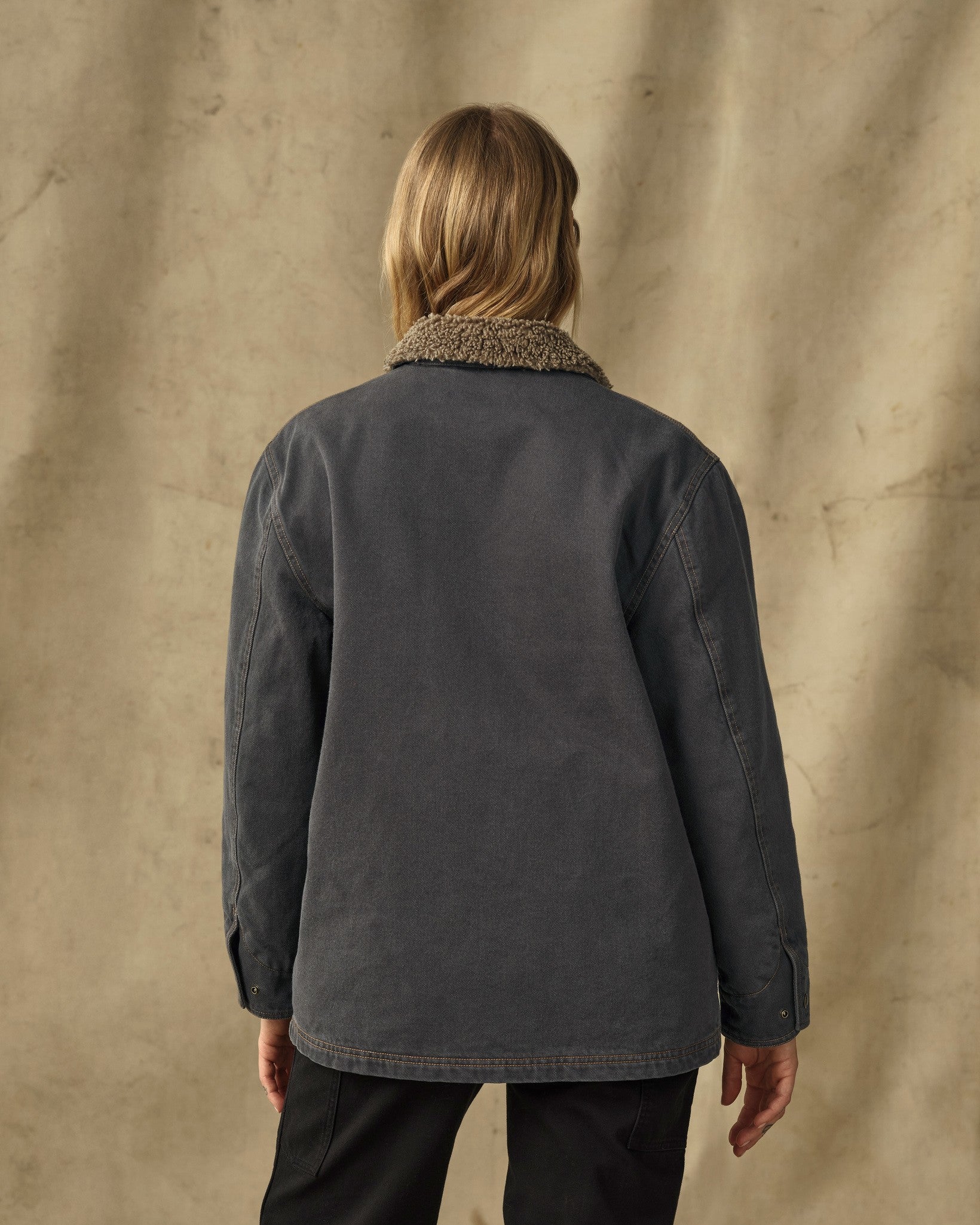 Women's Insulated Denim Outfitter Coat - Black - Image 3