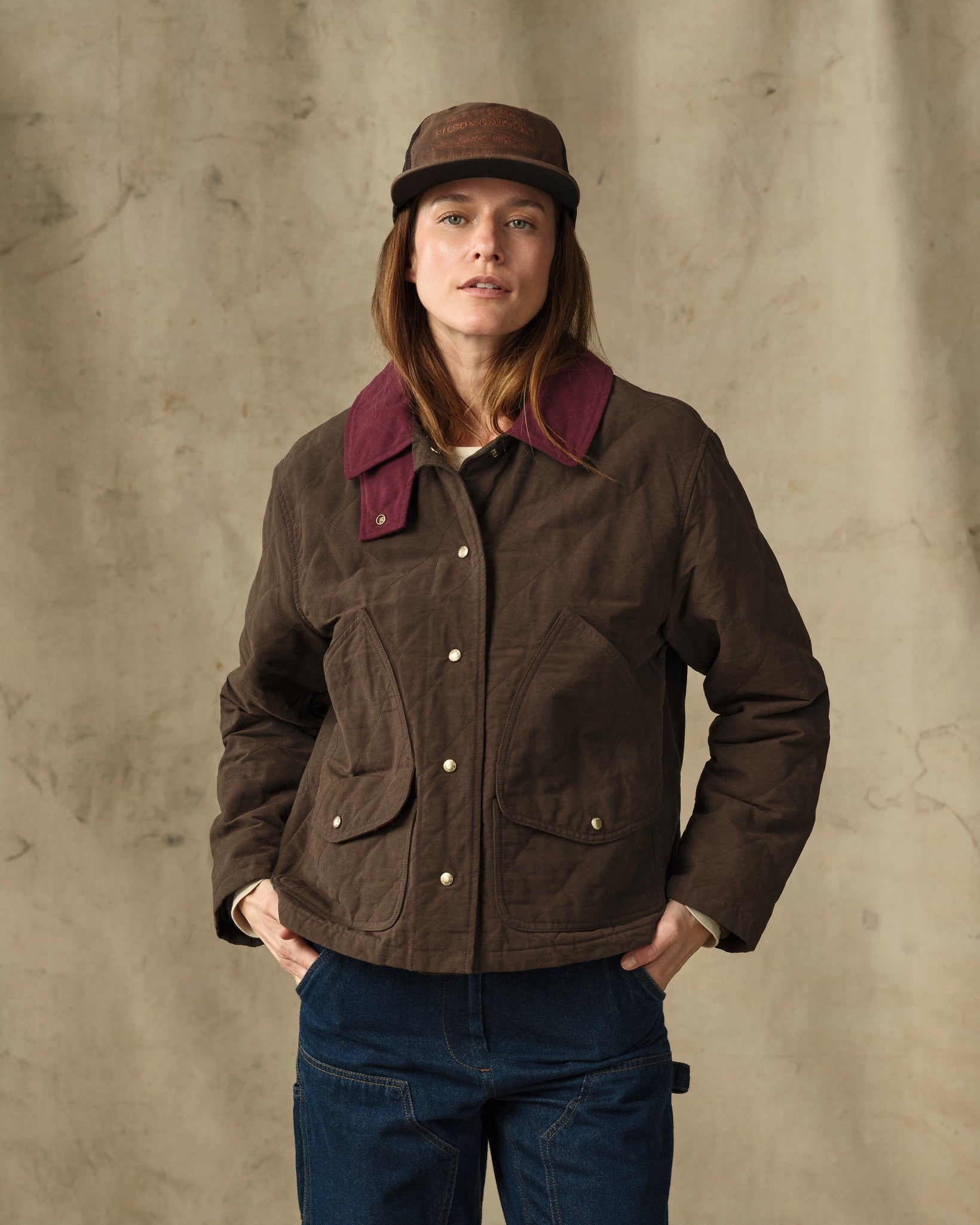 Women's Quilted Outfitter Jacket - Dark Brown
