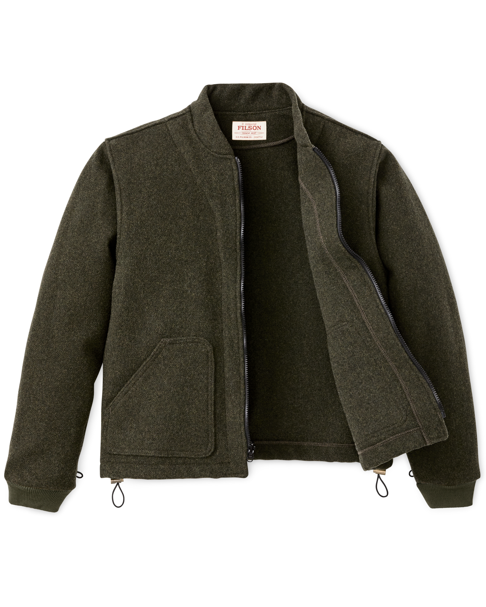 Mackinaw Wool Jacket Liner - Forest Green - Image 3