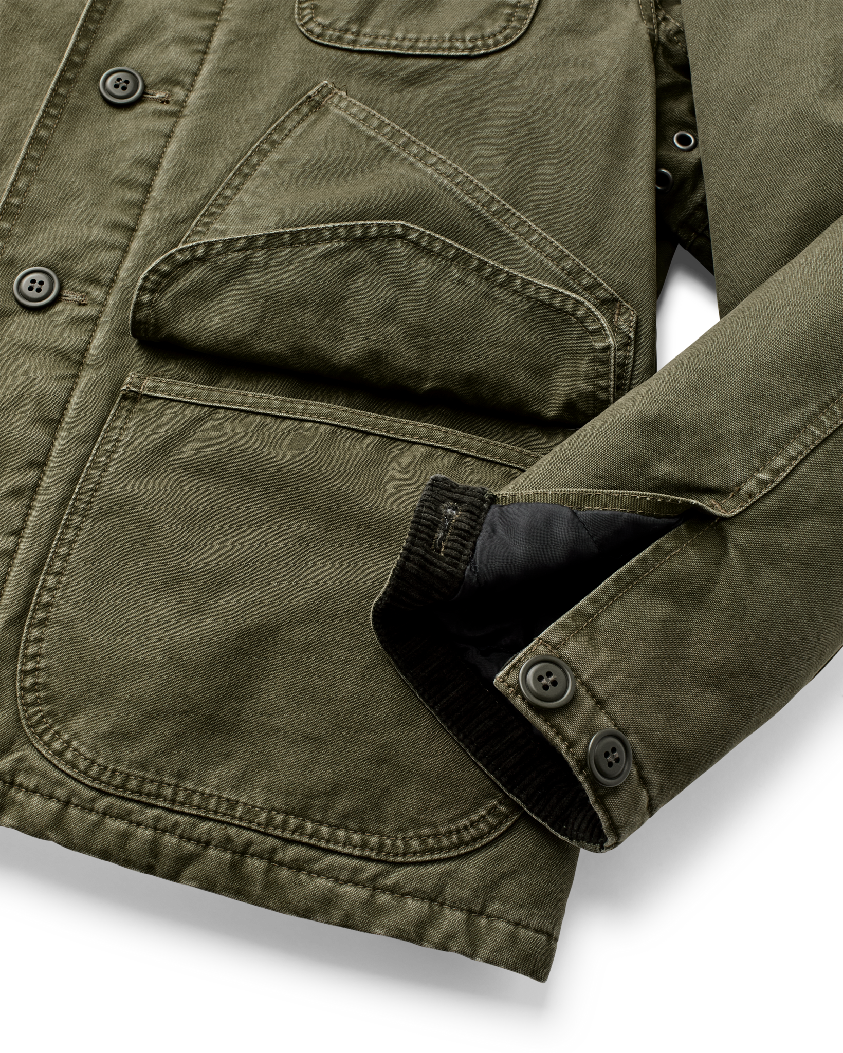 Insulated Canvas Outfitter Jacket - Dark Olive - Image 7