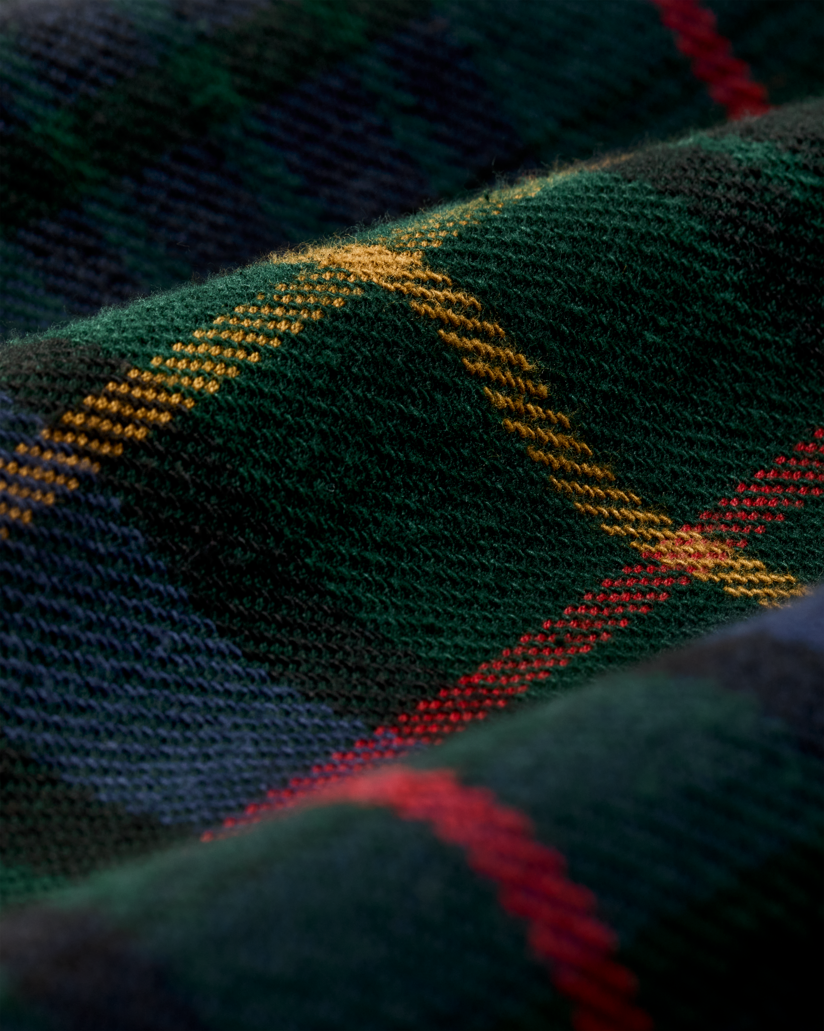 Vintage Flannel Work Shirt - Green / Navy Plaid - Image 8