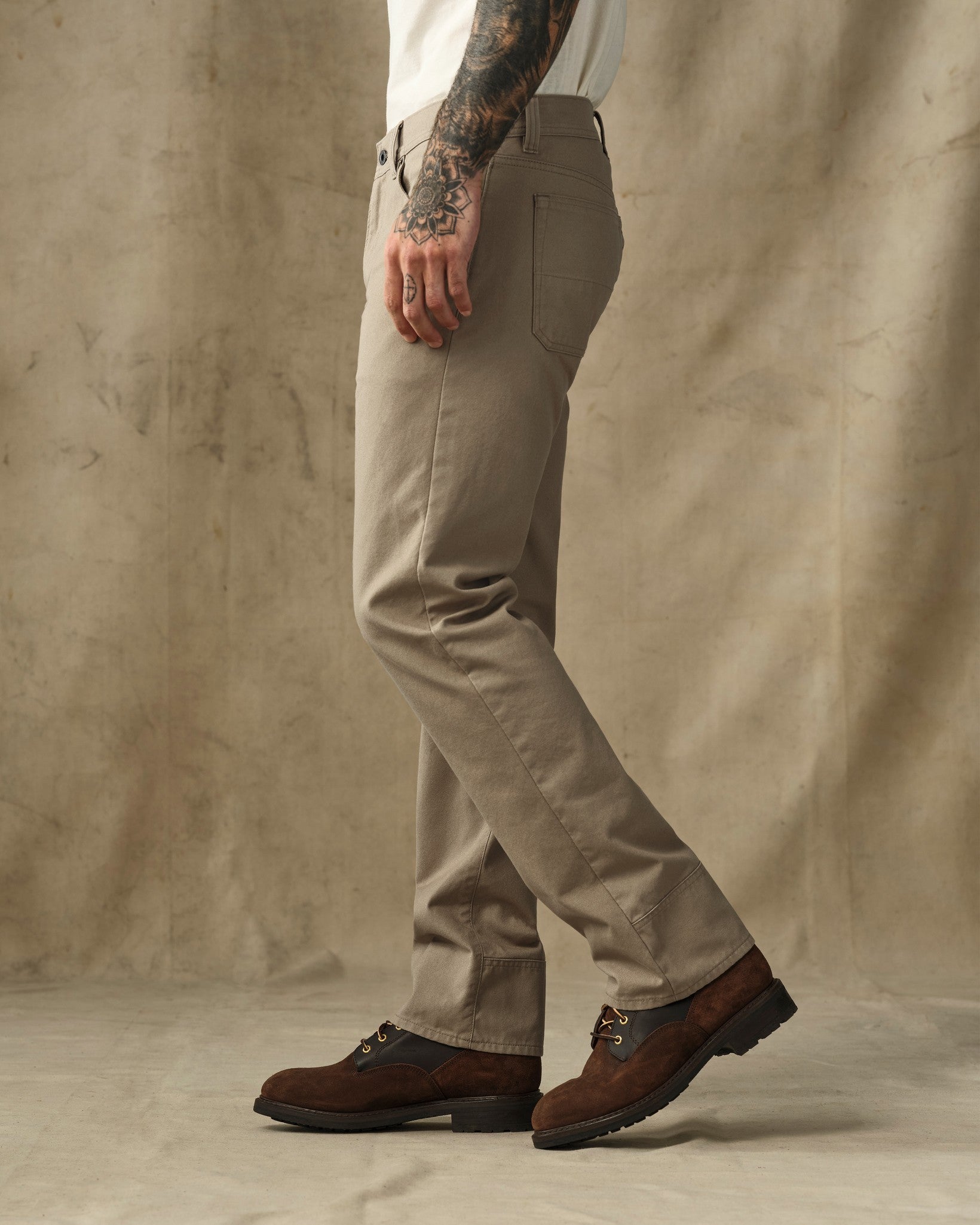 Dry Tin Cloth 5-Pocket Pants - Khaki - Image 3