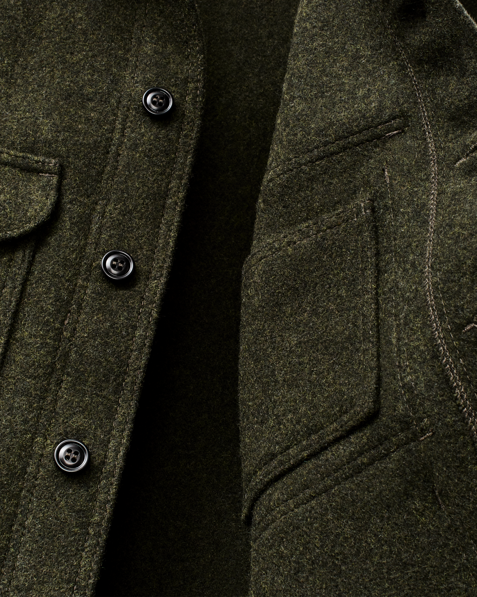 Mackinaw Wool Cruiser Jacket - Forest Green - Image 8