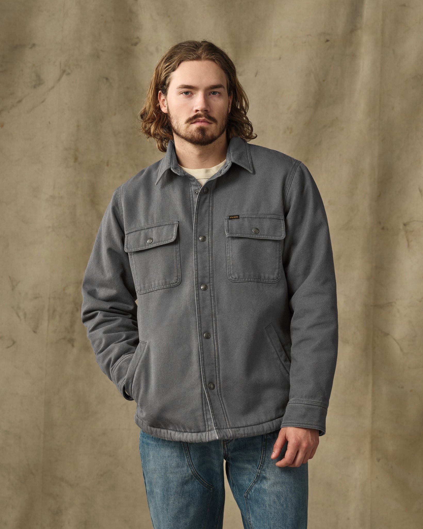 Fleece Lined Jac-Shirt - Rockslide Gray - Image 3