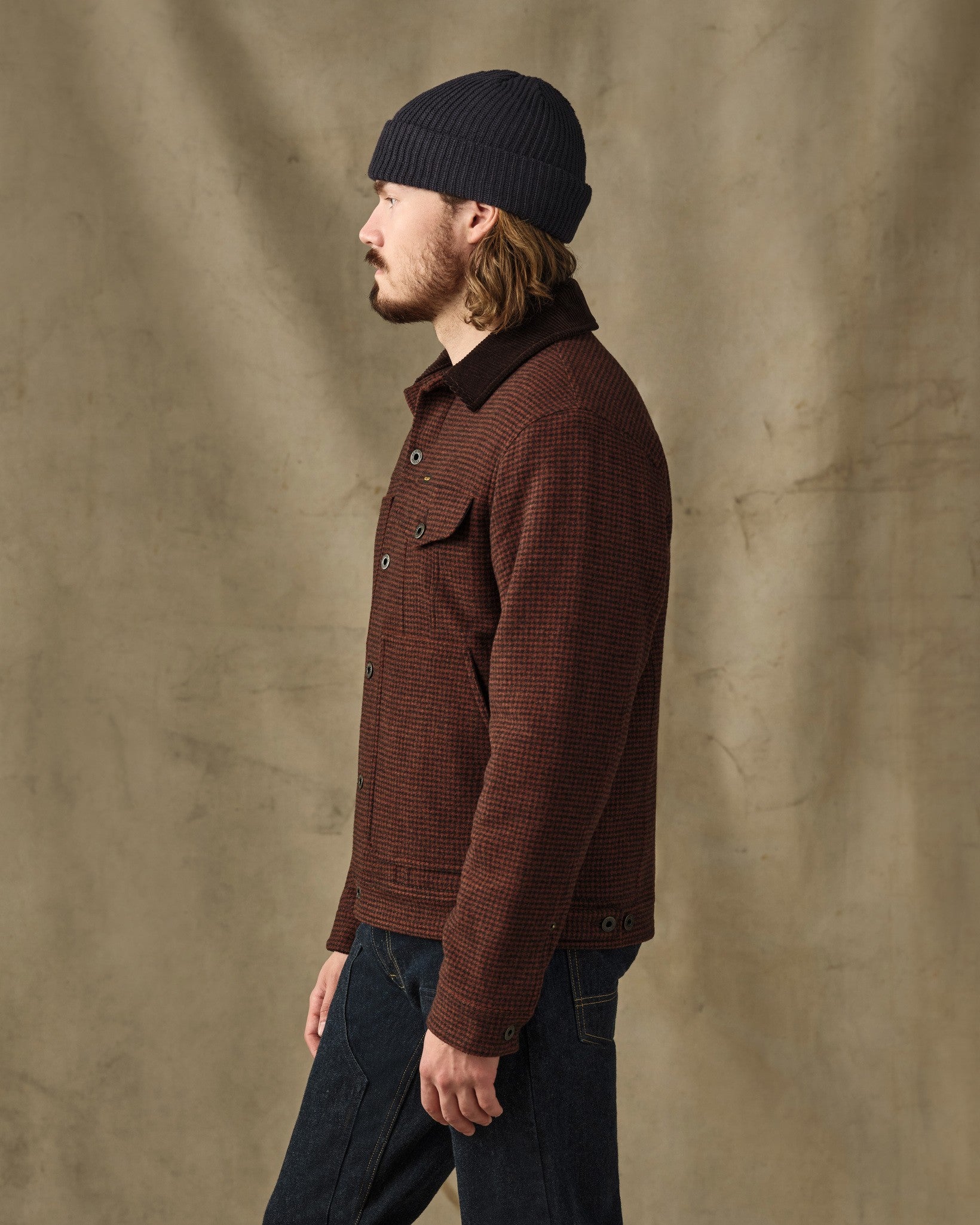 Spokane Insulated Short Cruiser - Merlot / Black Plaid - Image 3