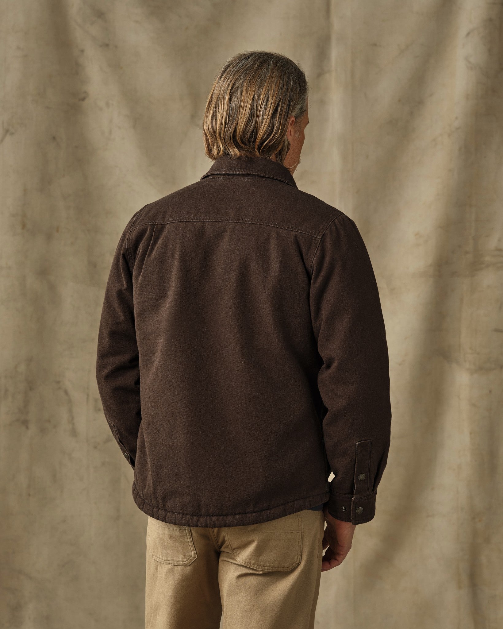 Fleece Lined Jac-Shirt - Dark Brown - Image 3