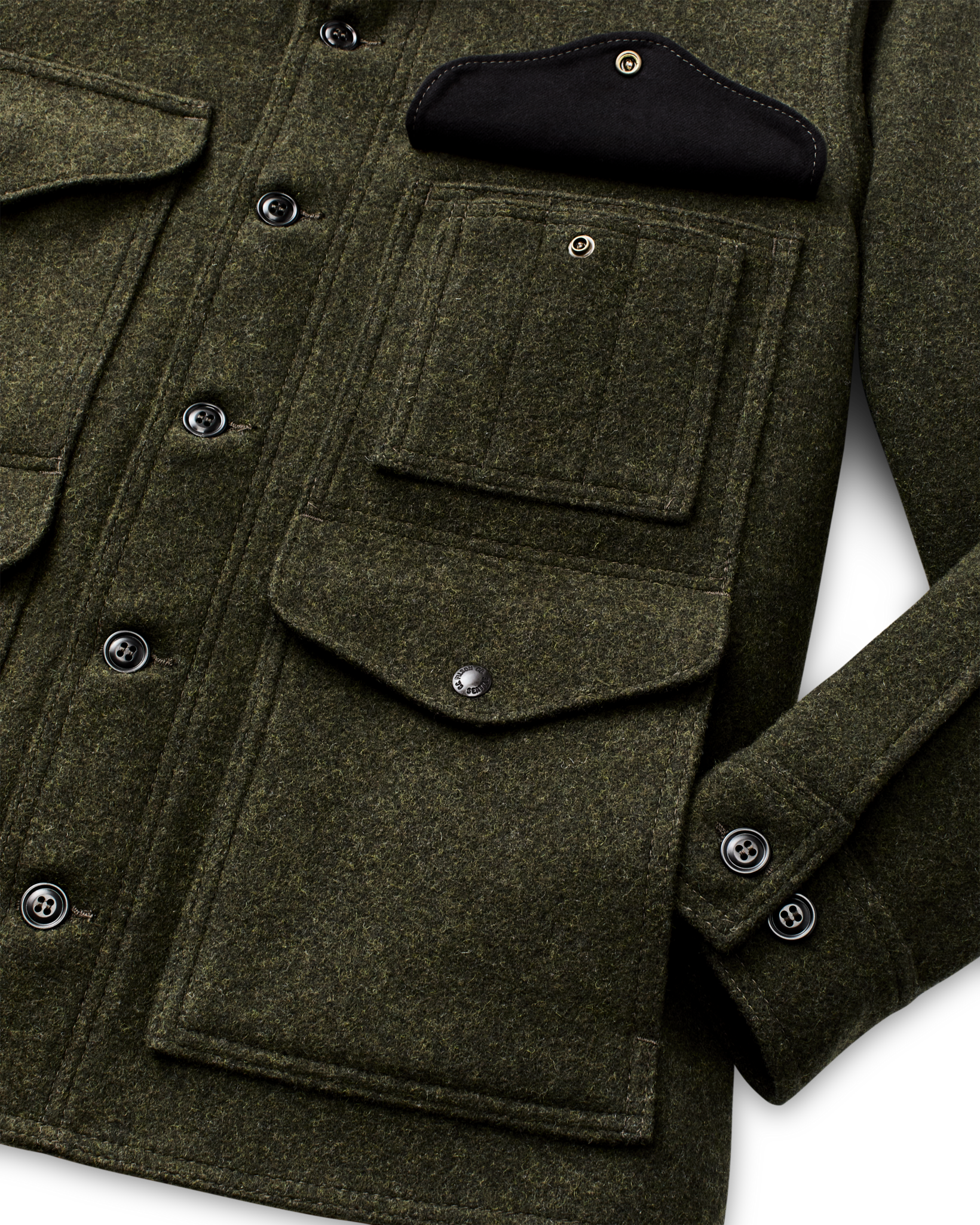 Mackinaw Wool Cruiser Jacket - Forest Green - Image 7