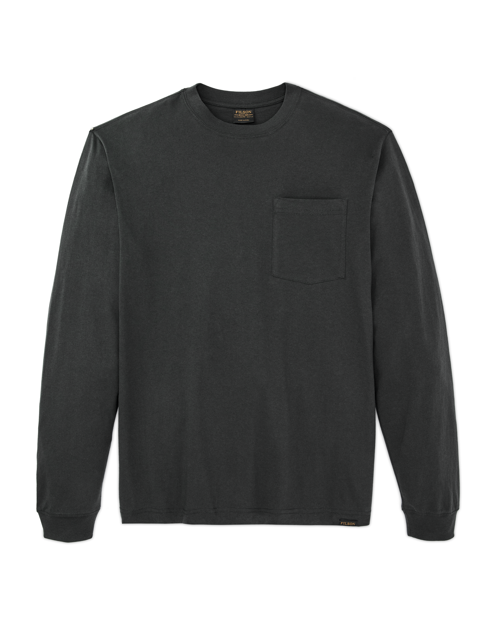 Long Sleeve Outfitter Pocket T-Shirt - Faded Black - Image 4