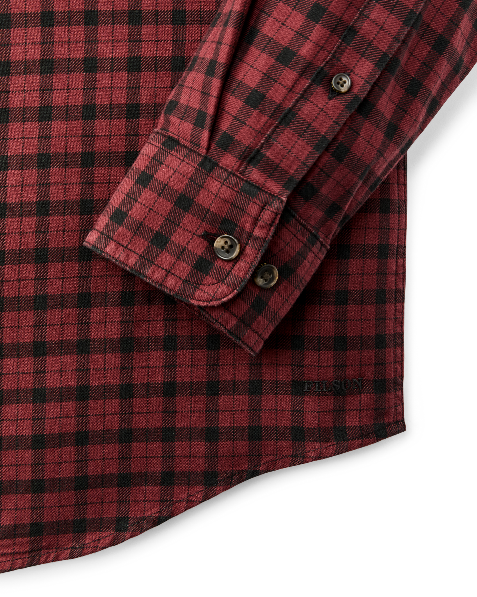 Lightweight Alaskan Guide Shirt - Port / Black Plaid - Image 6