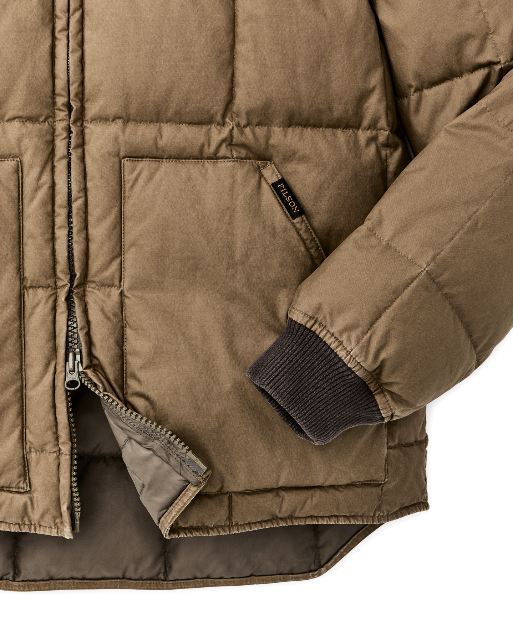 Heritage Cotton Down Jacket - Light Brown - Image 7