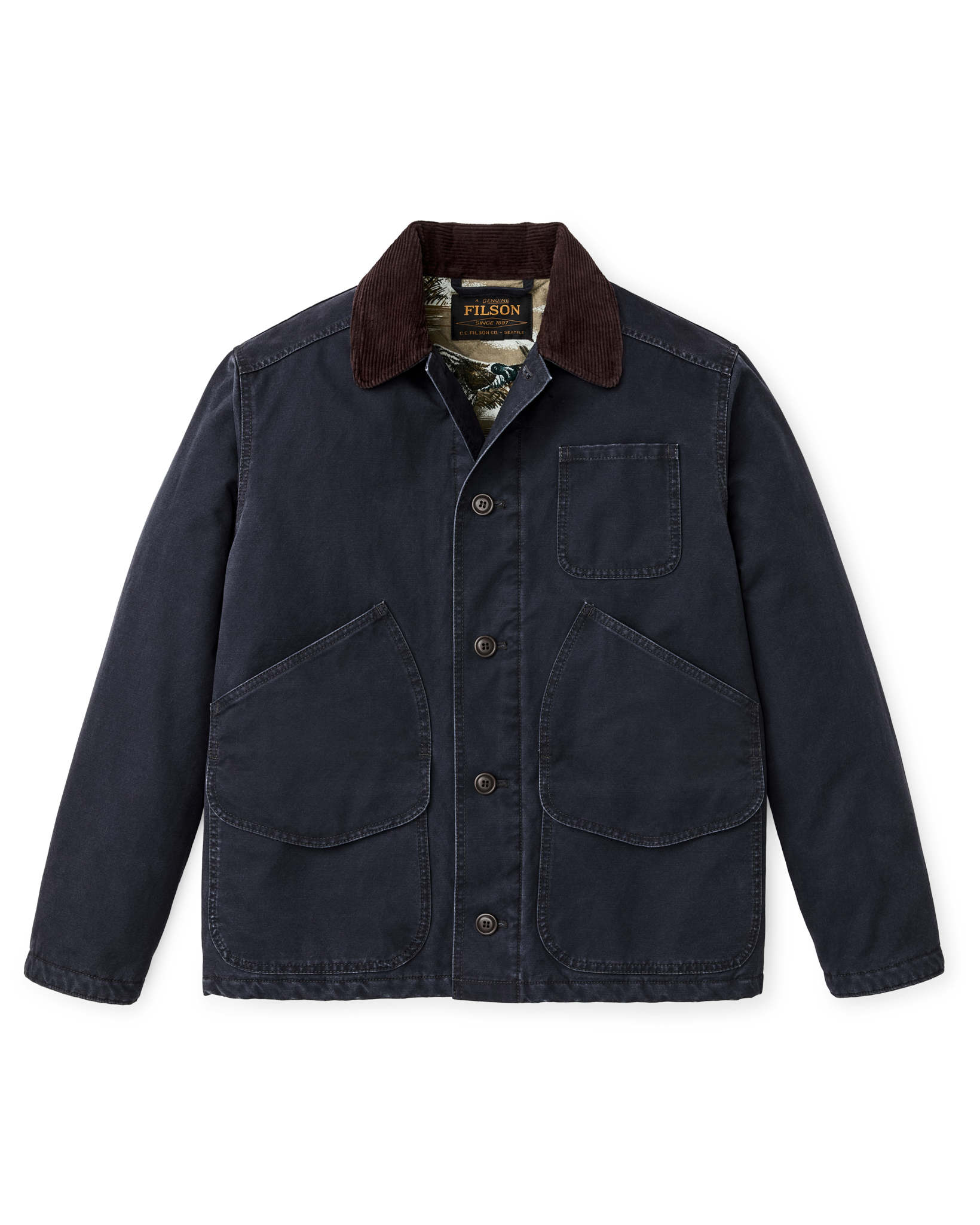 Insulated Canvas Outfitter Jacket - Dark Navy - Image 5