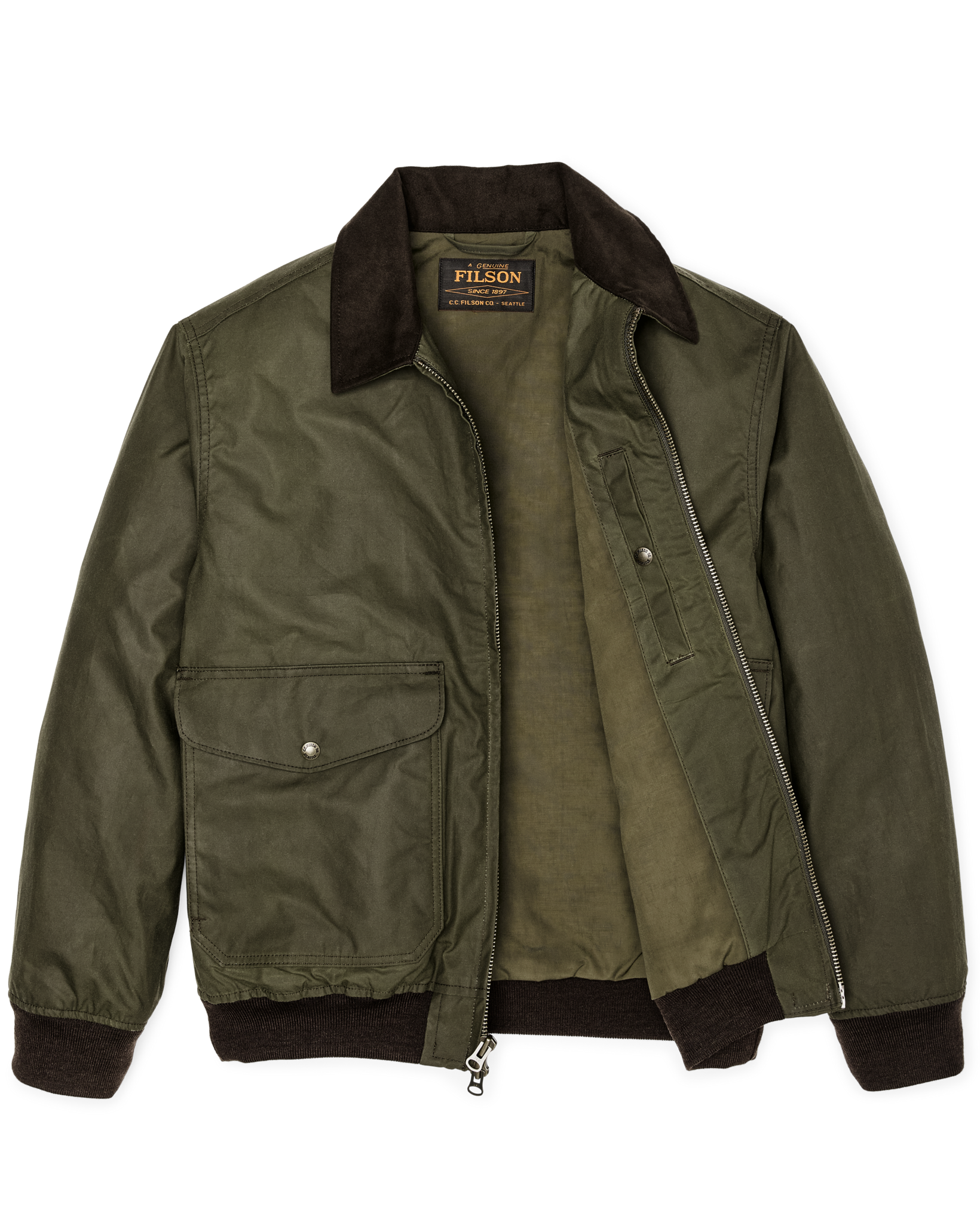 Cover Cloth Bomber Jacket - Marsh Olive - Image 5