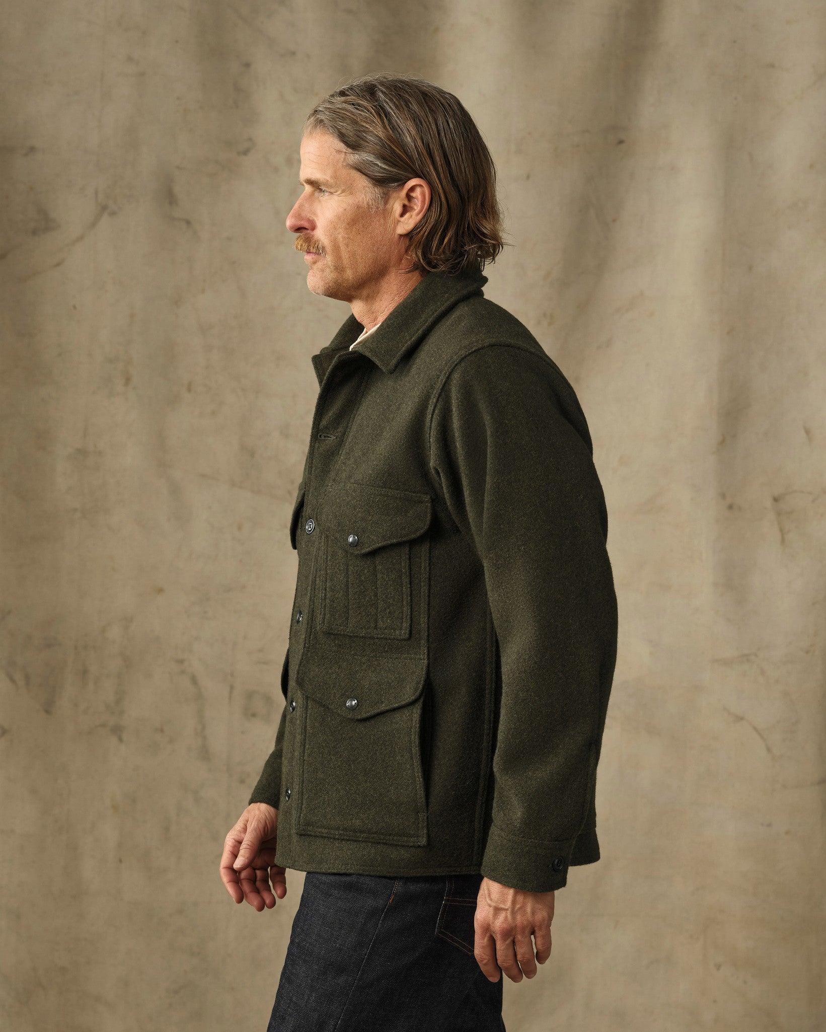 Mackinaw Wool Cruiser Jacket - Forest Green - Image 3