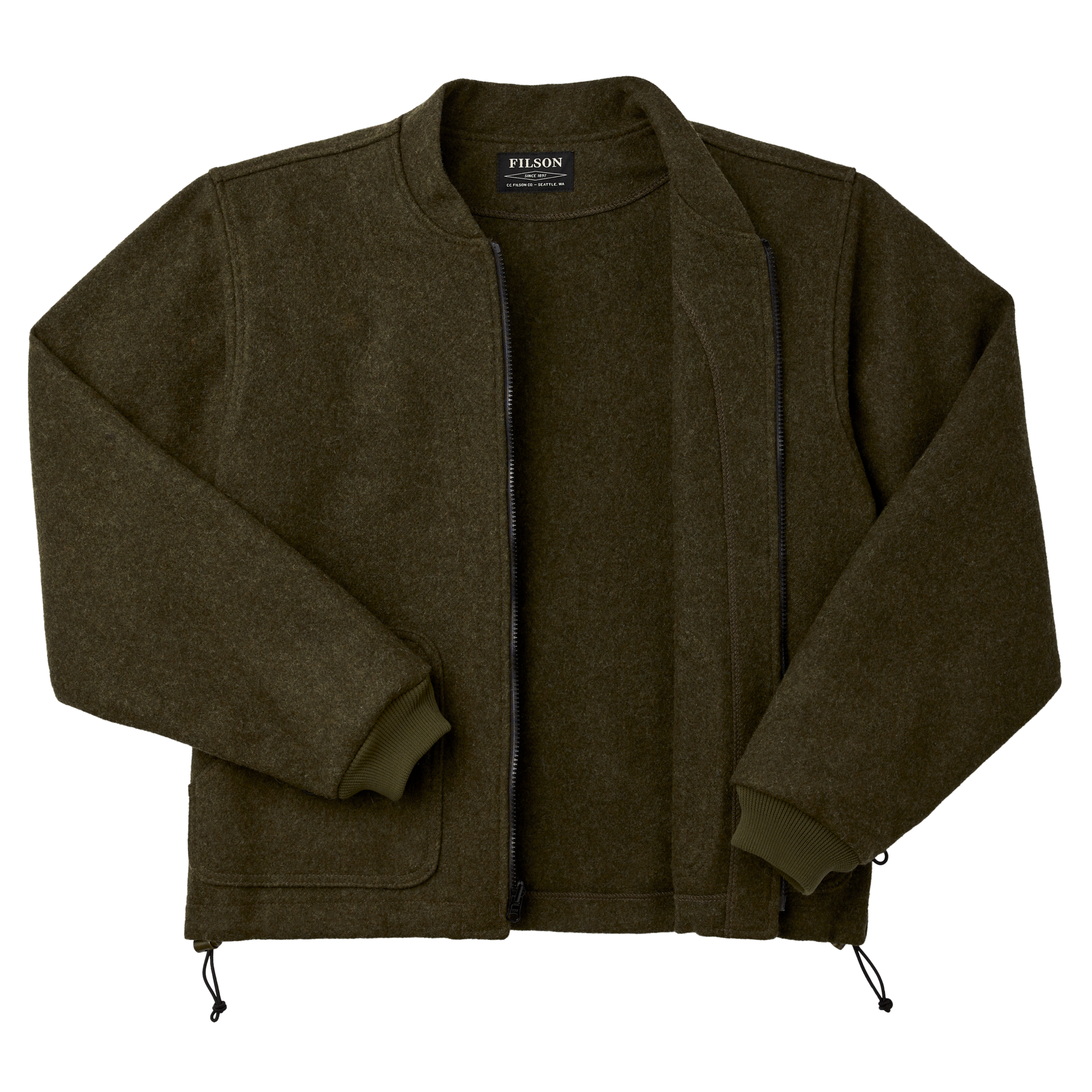 Mackinaw Wool Jacket Liner - Forest Green - Image 3