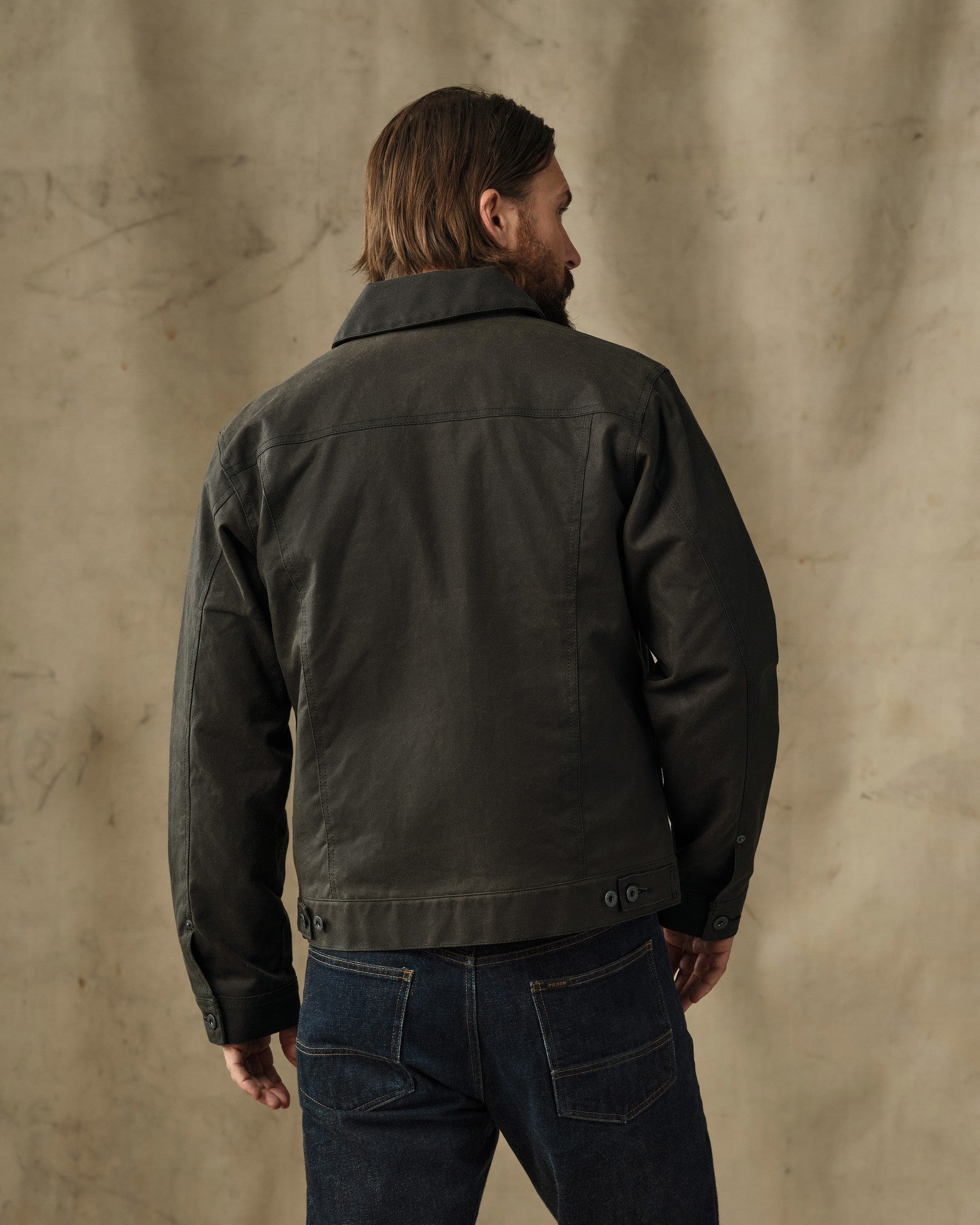 Tin Cloth Short Lined Cruiser Jacket - Beluga - Image 2